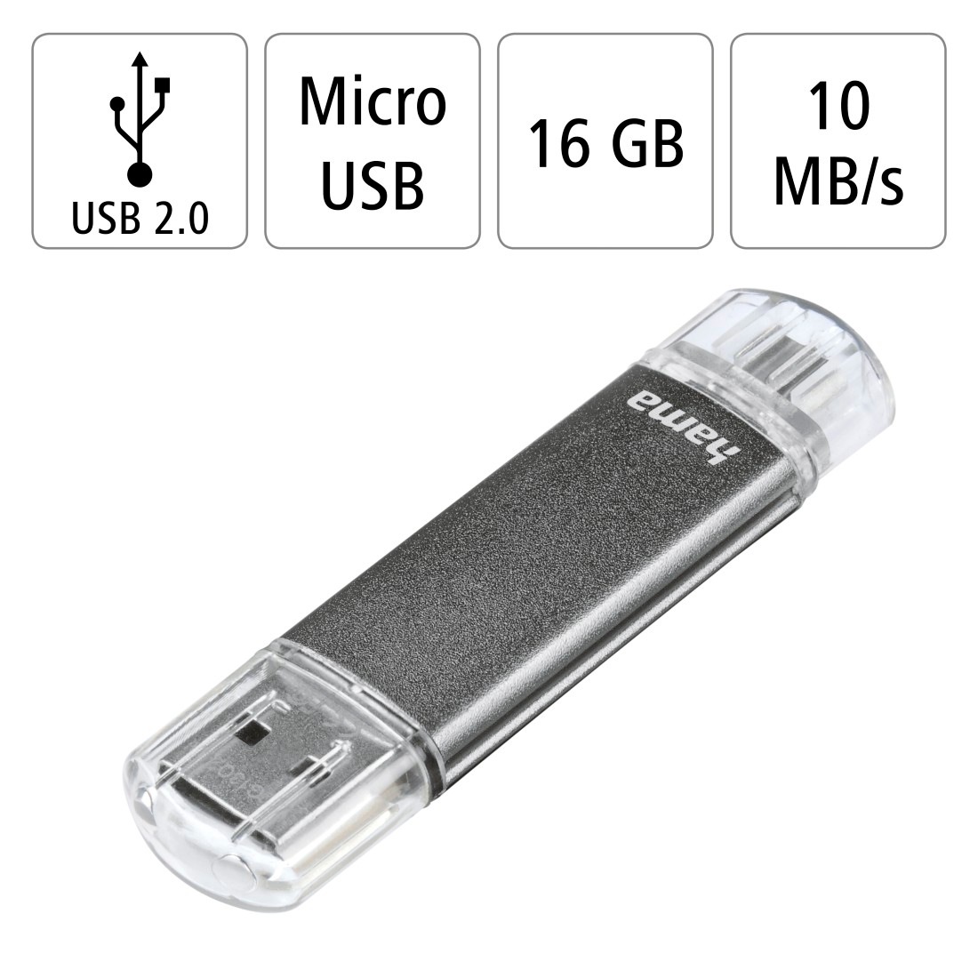 Hama USB-Stick »Laeta Twin, USB 2.0«, (USB 2.0)