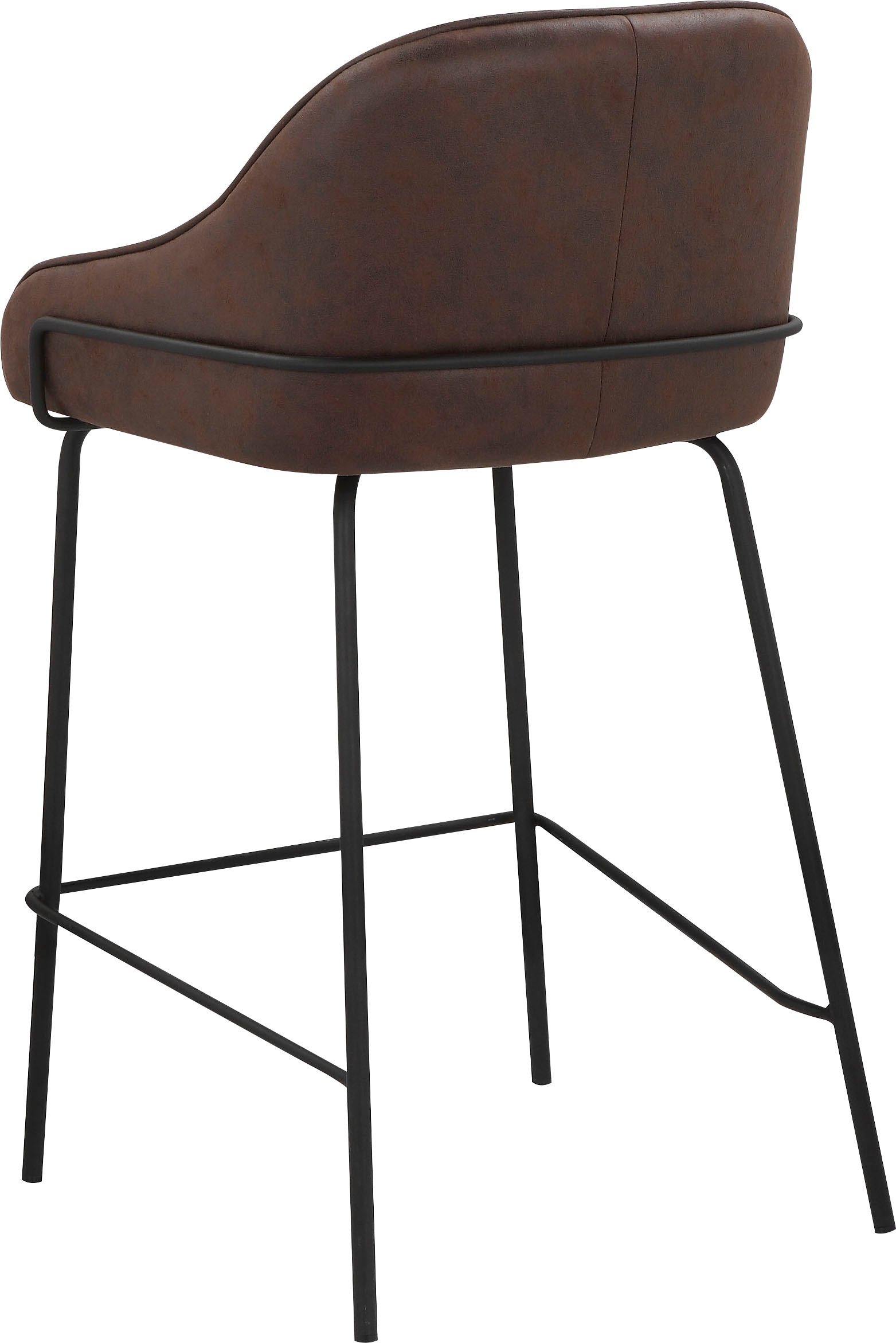 Leonique 4-Fußstuhl »Puant«, 2 St., Luxus-Microfaser, mit Stoff aus Polyester/recyceltem Polyester, Sitzhöhe 65 cm