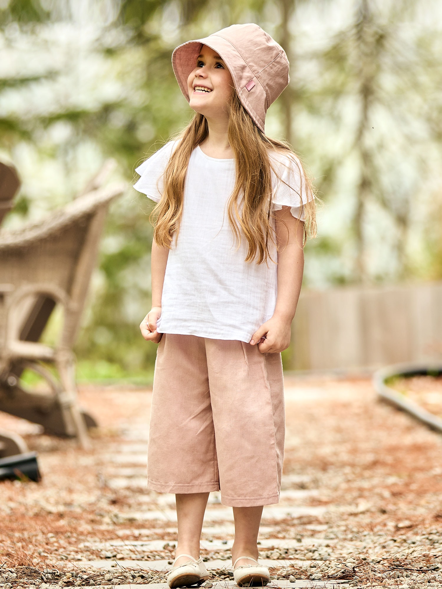 MAXIMO 7/8-Hose  rosa, Culotte, Leinenoptik, Kleinkind, Mädchen