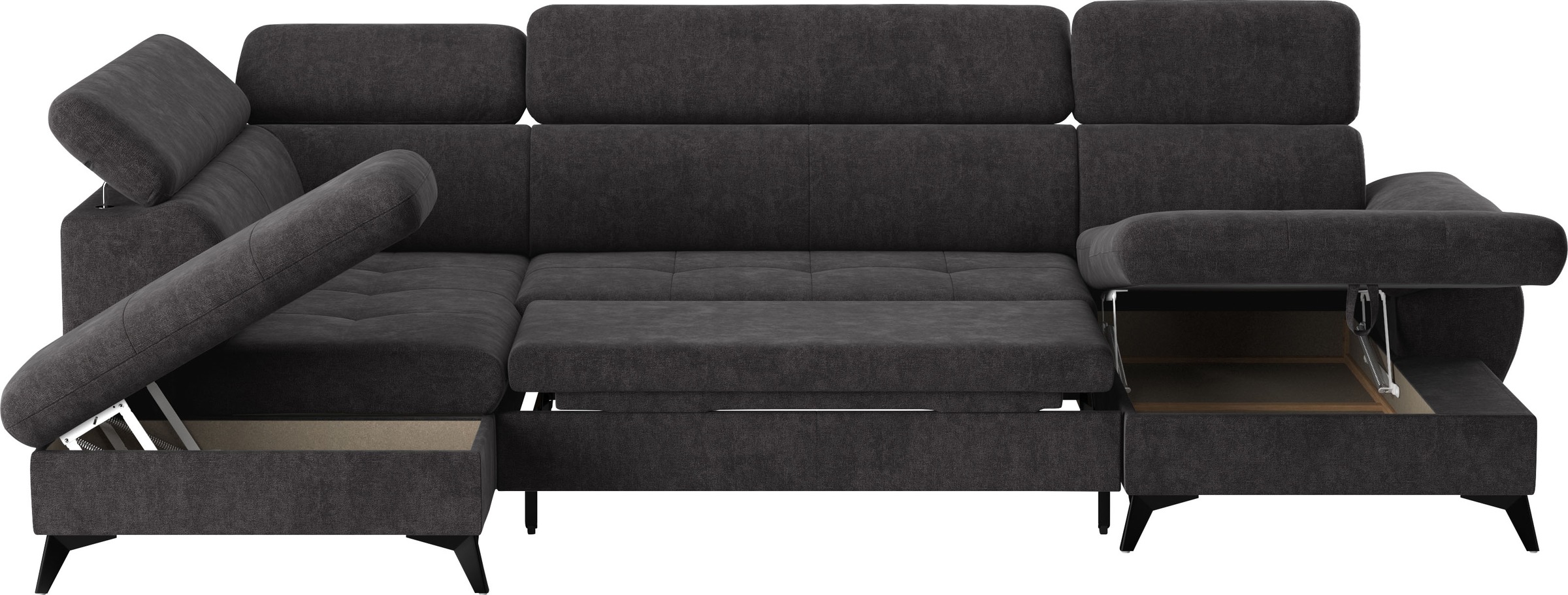 COTTA Wohnlandschaft »Hudson U-Form«, mit Kopfteilverstellung, wahlweise mit Bettfunktion & Bettkasten