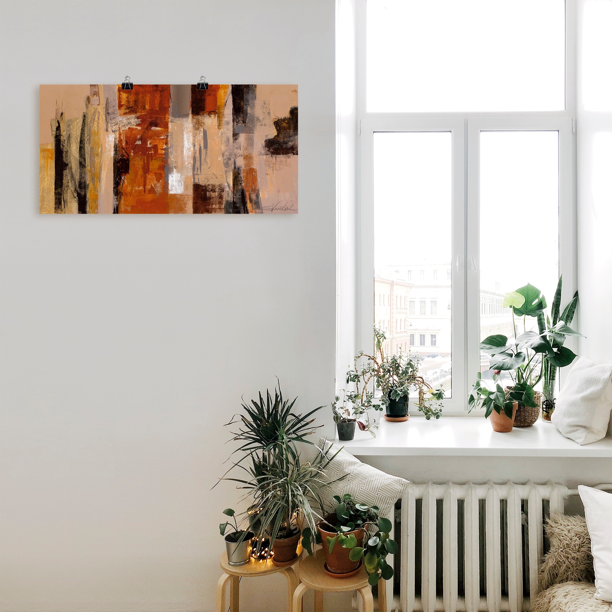 Artland Wandbild »Stadt-Morgen« Gegenstandslos 1 Stk. tlg. als Leinwandbild, Poster in verschied. Größen