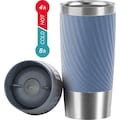 Emsa Thermobecher »Tavel Mug Easy Twist«, Fassungsvermögen: 0,36 Liter, Edelstahl, Kunststoff, 100% dicht, auslaufsicher, 360°-Rundum-Trinköffnung, spülmaschinenfest, hält Getränke 4 Stunden warm oder 8 Stunden kalt