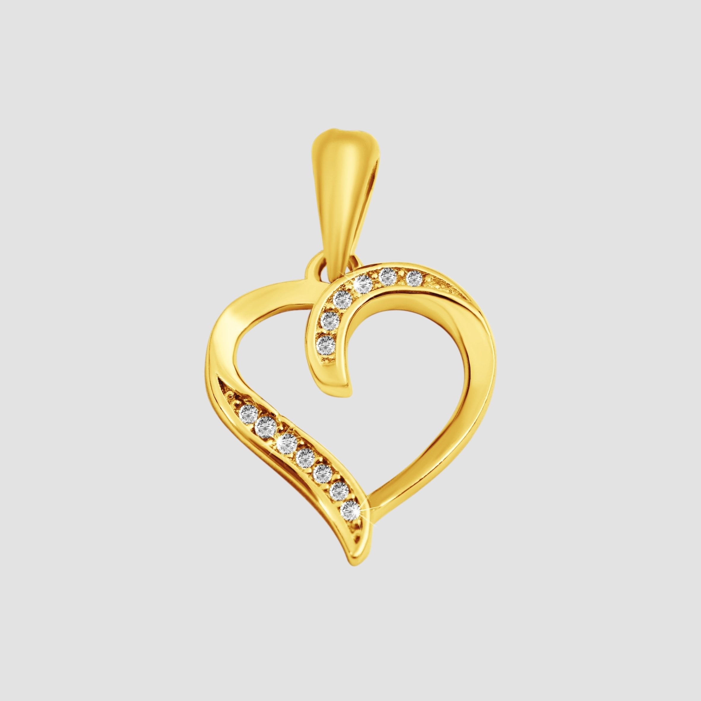 Adelia´s Herzanhänger »Damen Anhänger ¿ Herz Herzanhänger aus 925 Silber mit Zirkonia«