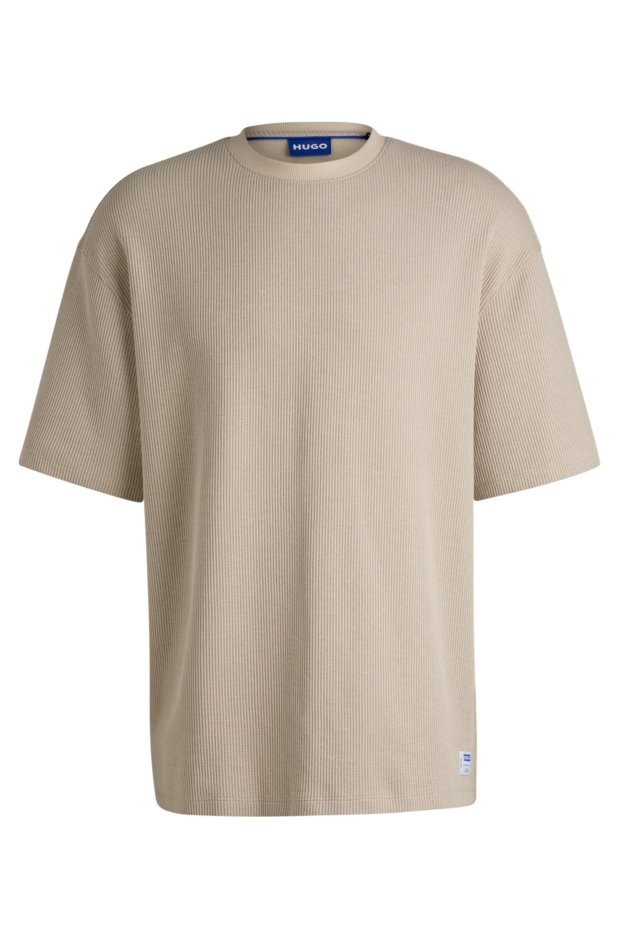 HUGO Blue T-Shirt »Nuwaffle« Rundhalsausschnitt, Regular Fit, dezentes Waffelmuster