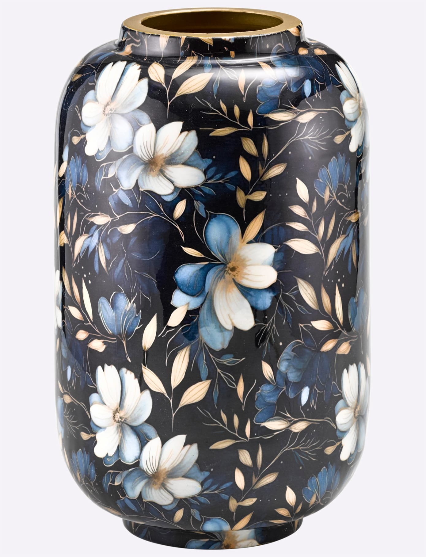 Dekovase in goldfarben, Größe B/H/T: 20 cm x 33 cm x 20 cm