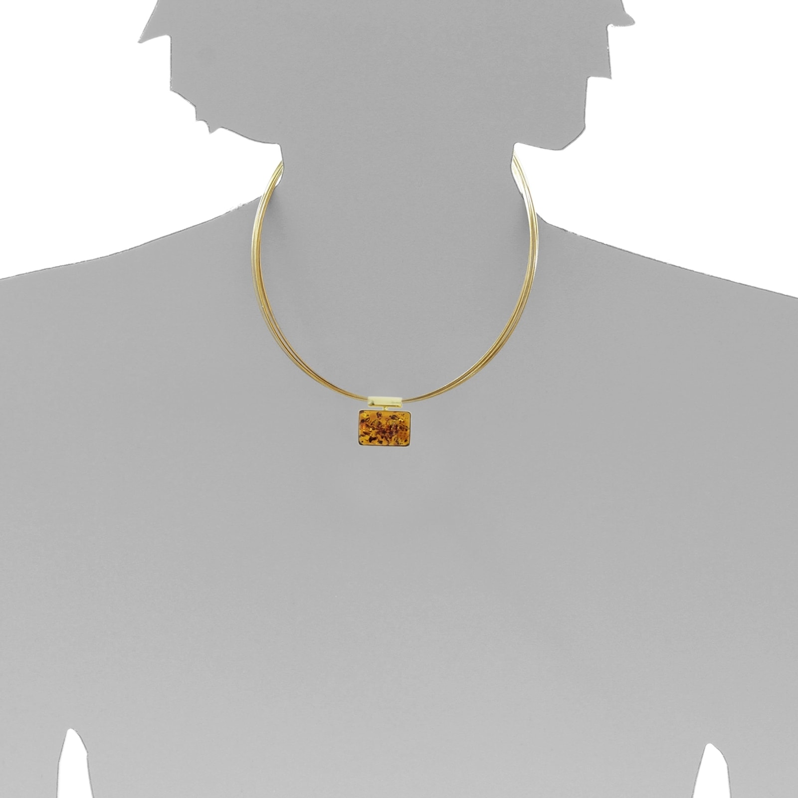 OSTSEE-SCHMUCK Kettenanhänger »- Gleiter-Classic 20x28 mm - Gold 333/000 - Bernstein«