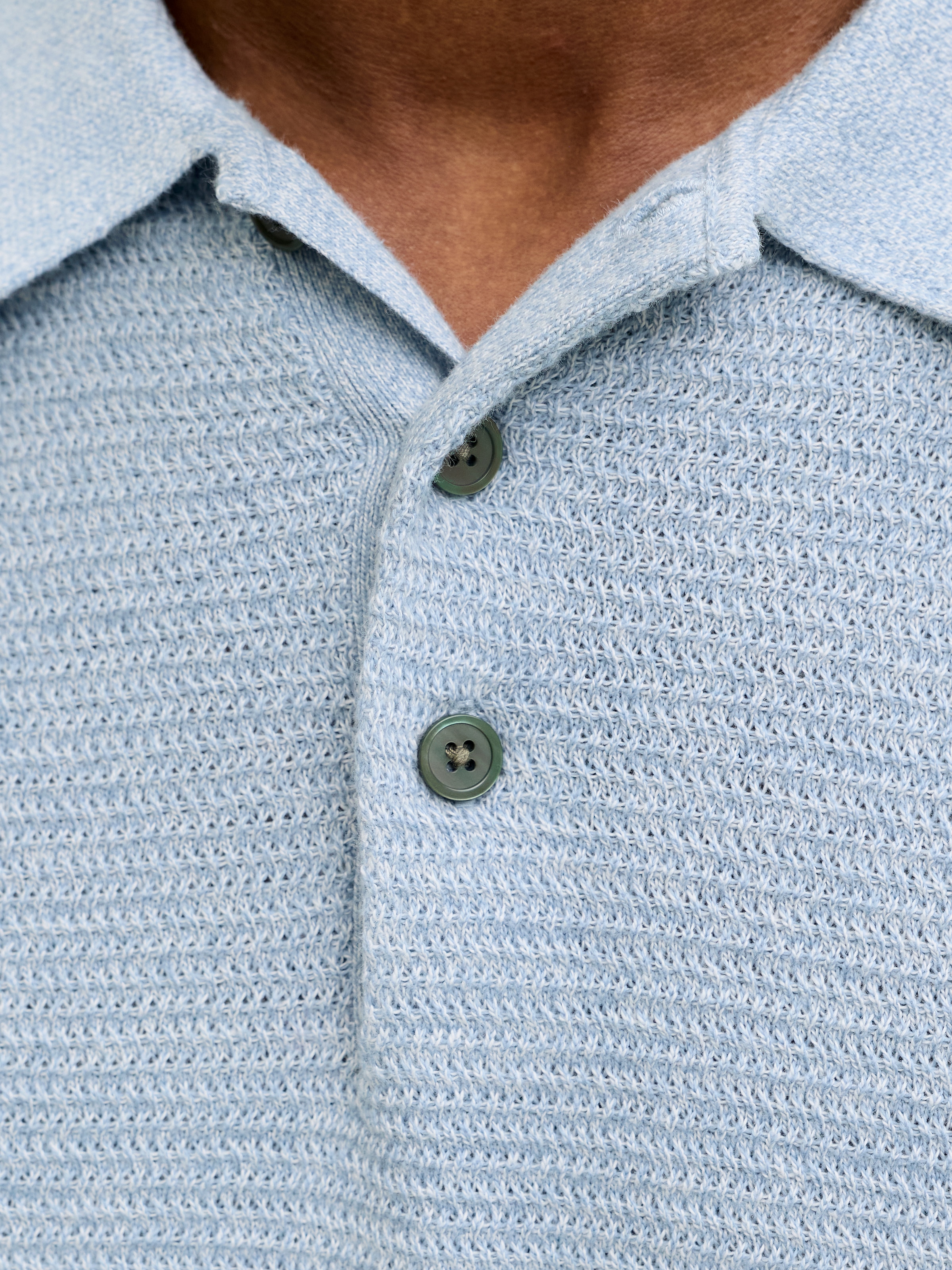 Jack & Jones Polokragenpullover »JPRBLURILEY KNIT POLO SS SN« Baumwolle, regular fit