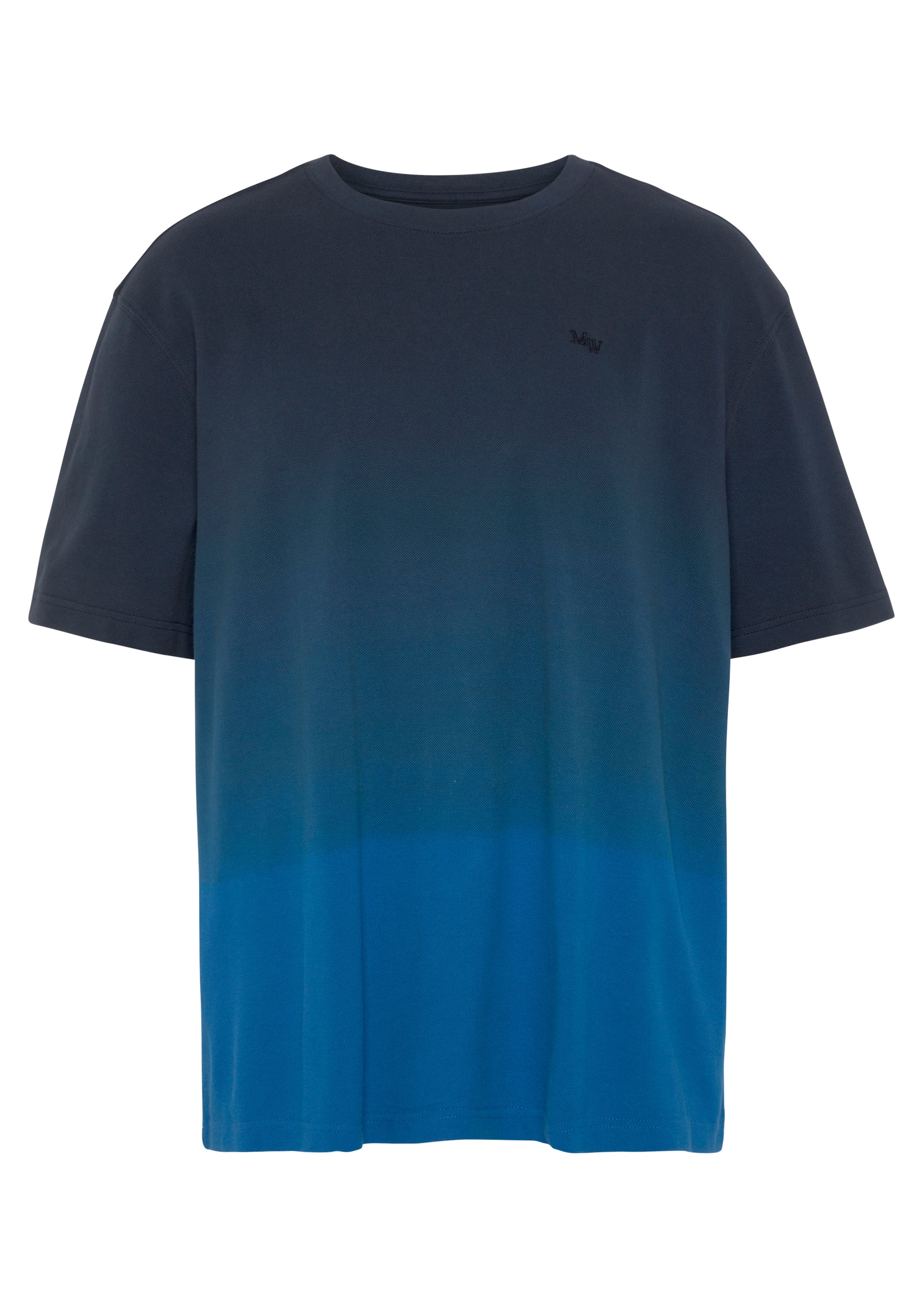 Man's World T-Shirt, Kurzarm, Regular Fit, unifarben, Rundhalsausschnitt