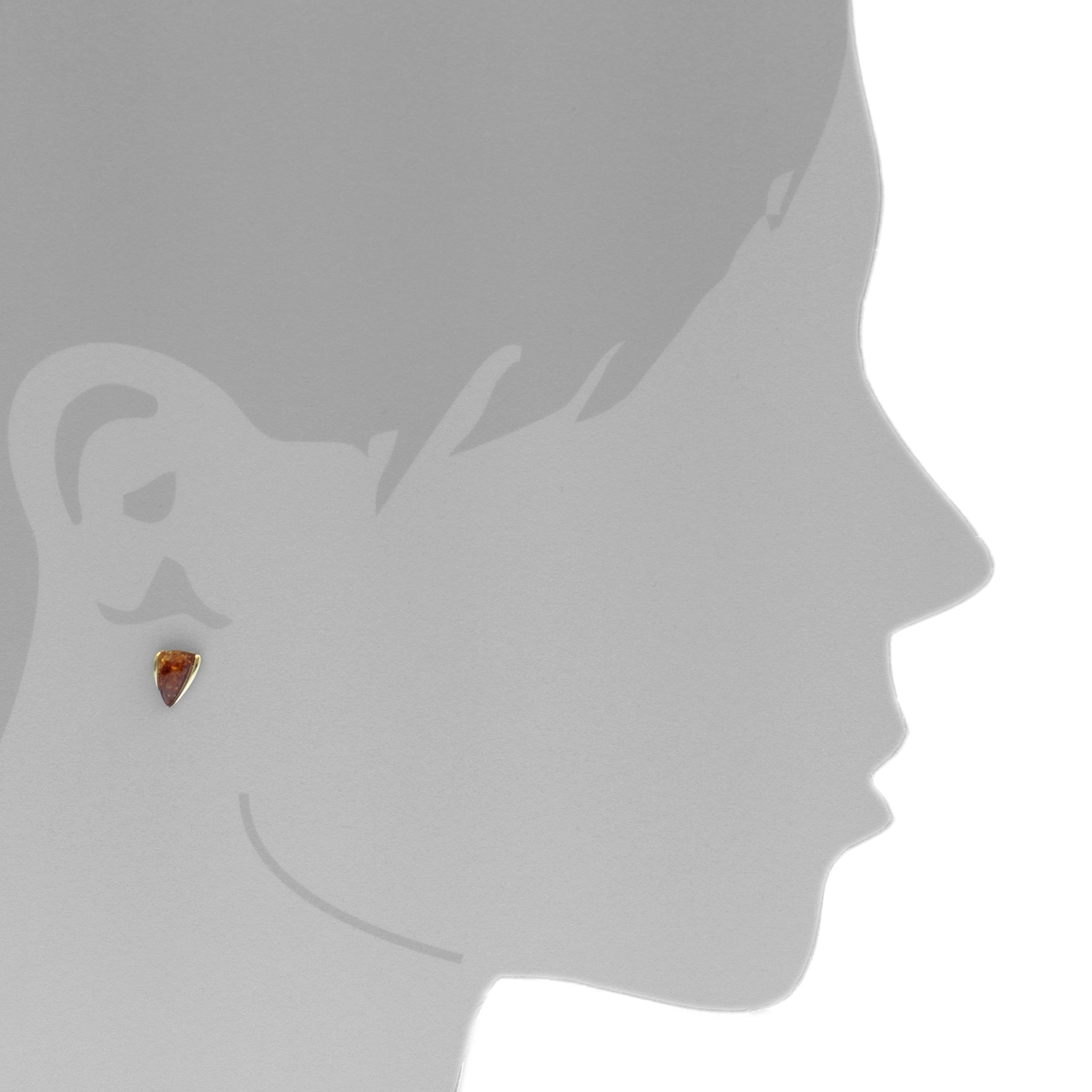 OSTSEE-SCHMUCK Paar Ohrstecker »- Kirsten - Gold 585/000 - Bernstein«