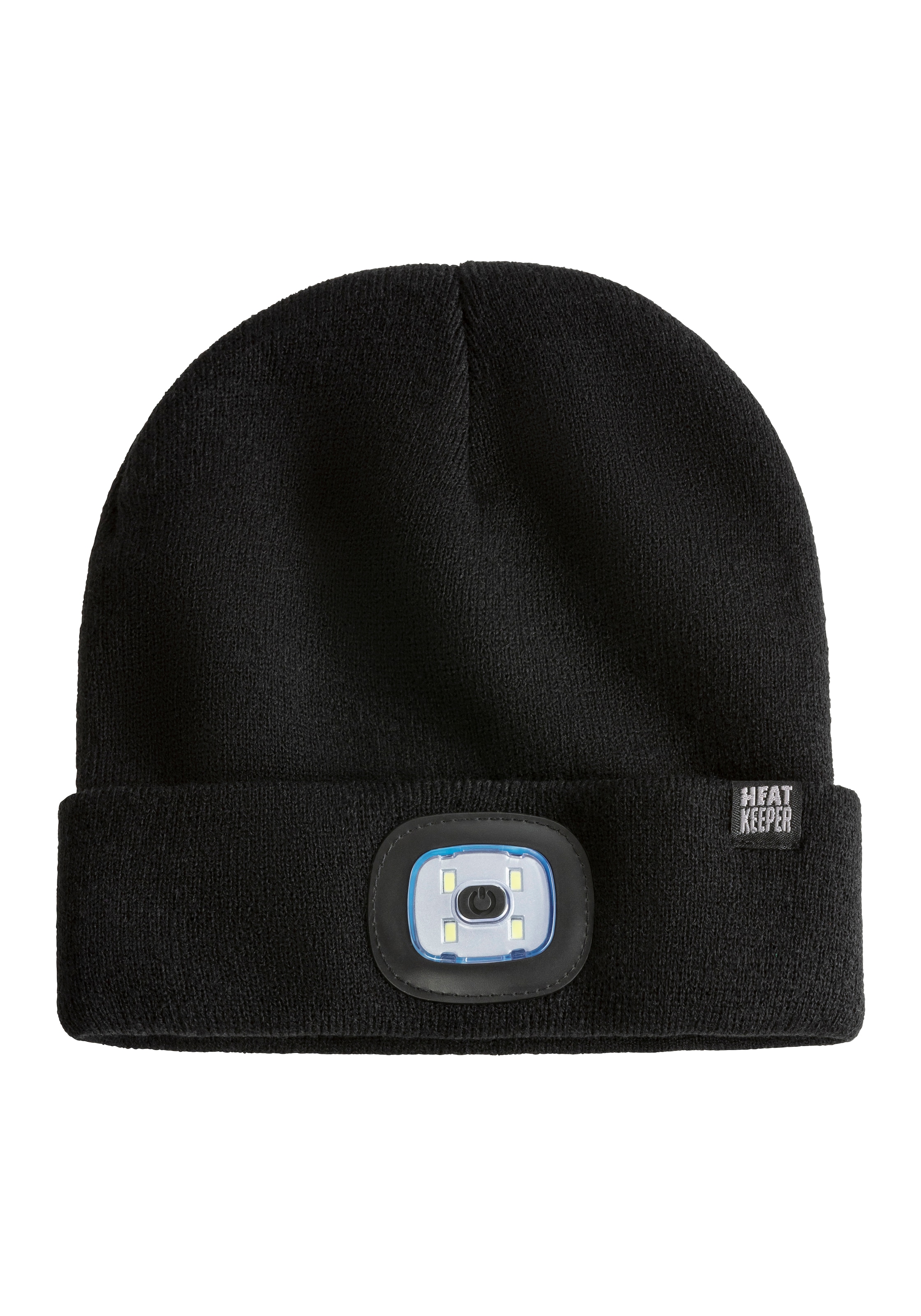 Heatkeeper Strickmütze »MEN THERMAL BEANIE+LED LIGHT RECHARGE«, wiederaufladbarer, abnehmbaren LED-Leuchte für die dunkle Jahreszeit