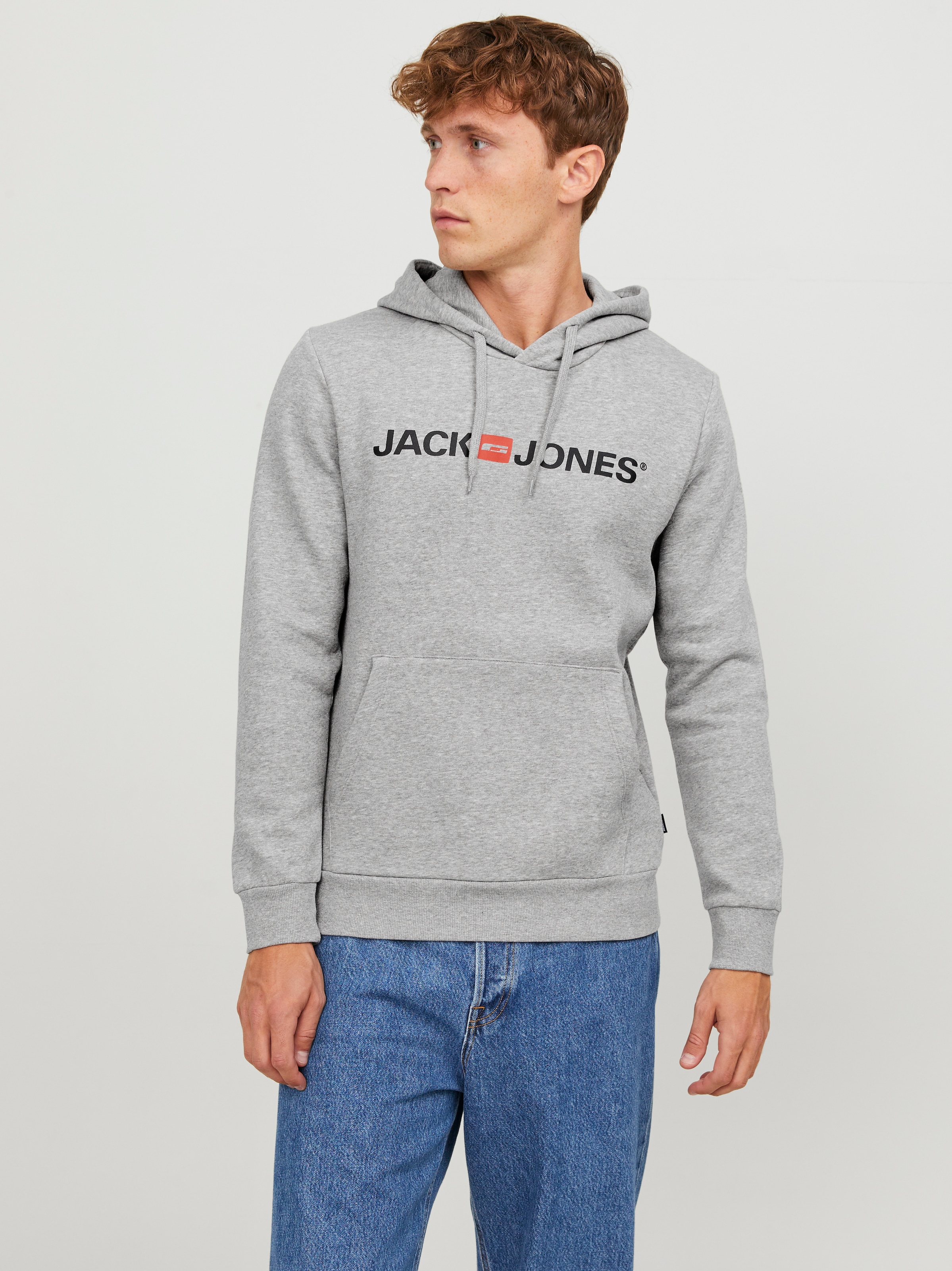 Jack & Jones Kapuzensweatshirt »JJECORP Hoodie mit Logo und hohem Tragekomfort«, bedruckt, casual, regular fit, Baumwollmischung, Rundhals