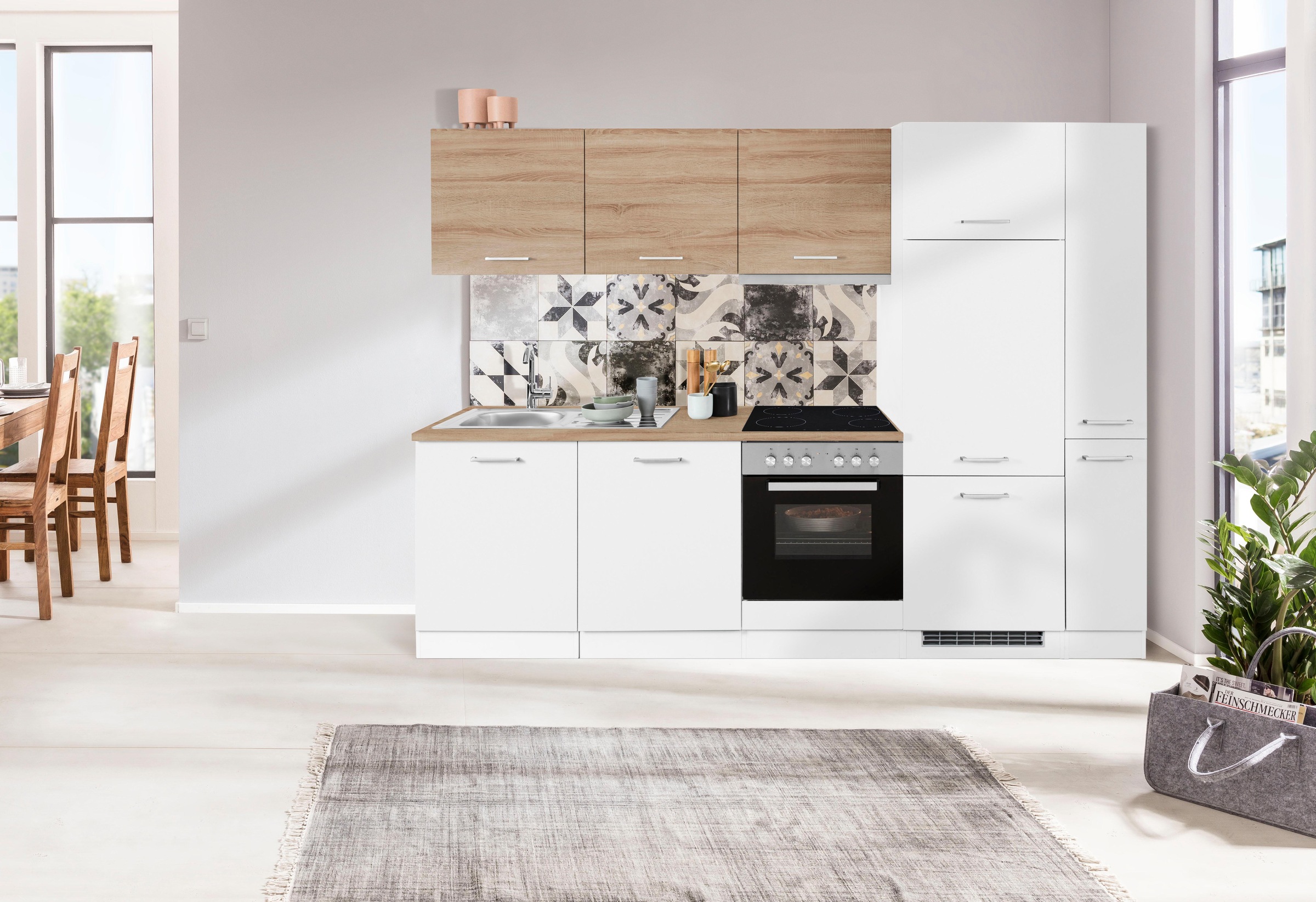 270 Küchenzeile Kühlschrank mit bei Breite cm bestellen HELD inkl. E-Geräten, OTTO »Visby«, MÖBEL