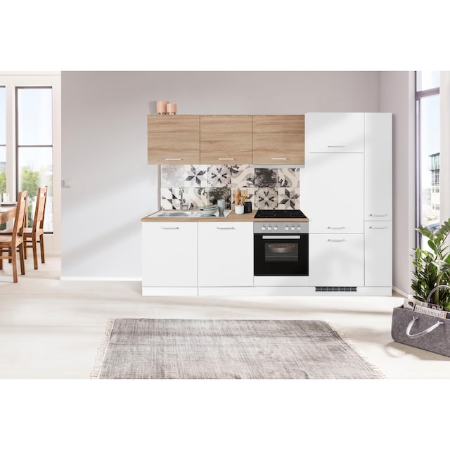 HELD MÖBEL Küchenzeile »Visby«, mit E-Geräten, Breite 270 cm inkl.  Kühlschrank bestellen bei OTTO