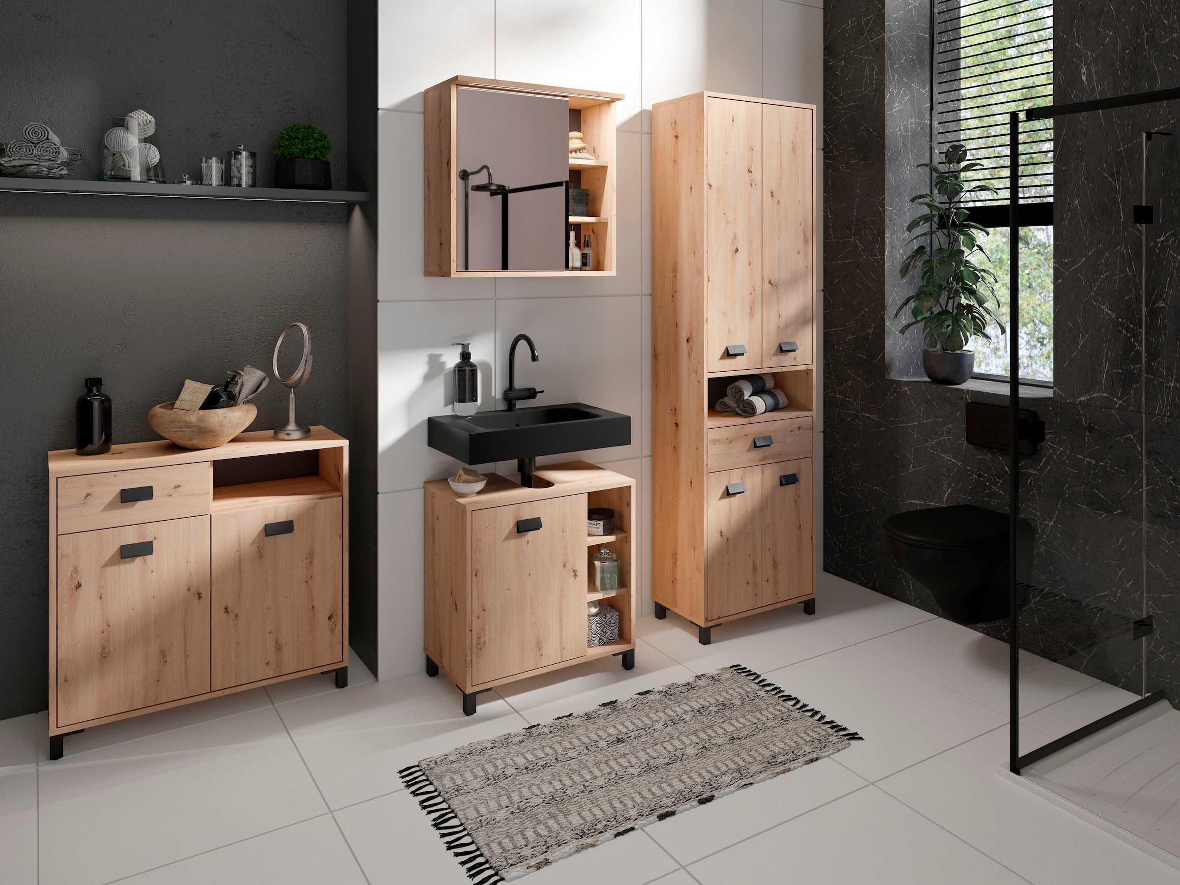 Homexperts Badmöbel-Set »Wanda«, (Set, 2 St.)