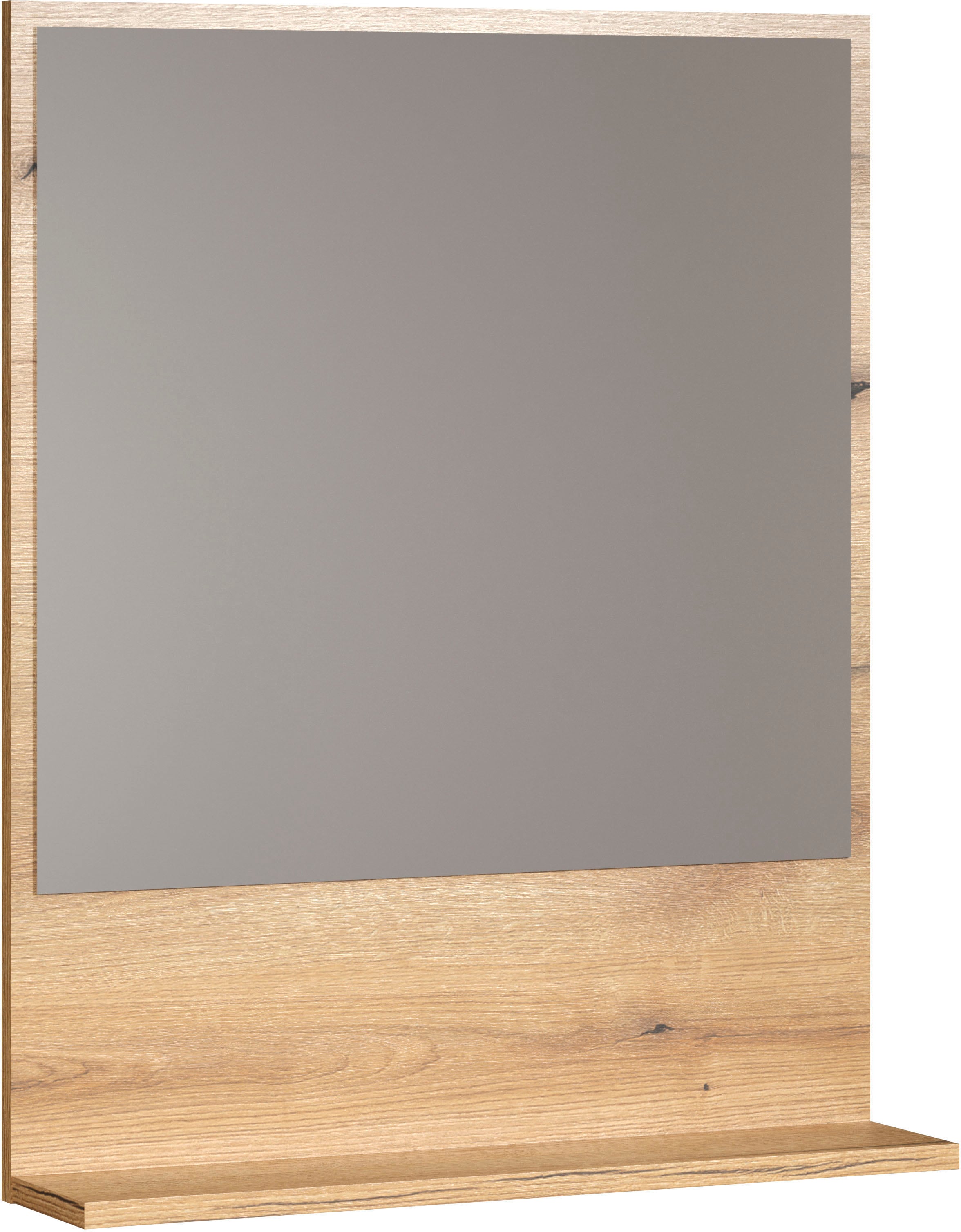 welltime Badspiegel »Amrum« Wandspiegel mit Ablage - (B/T/H) wahlweise 60 bis 80/14/74 cm