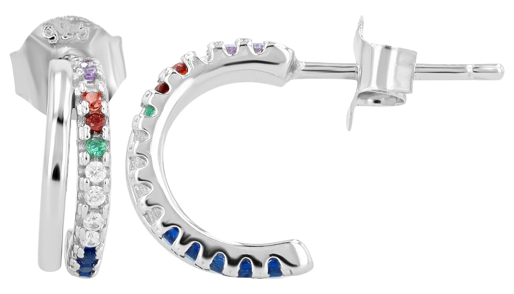 Adelia´s Paar Ohrstecker »Damen Ohrringe ¿ Ohrstecker aus 925 Silber mit Zirkonia«