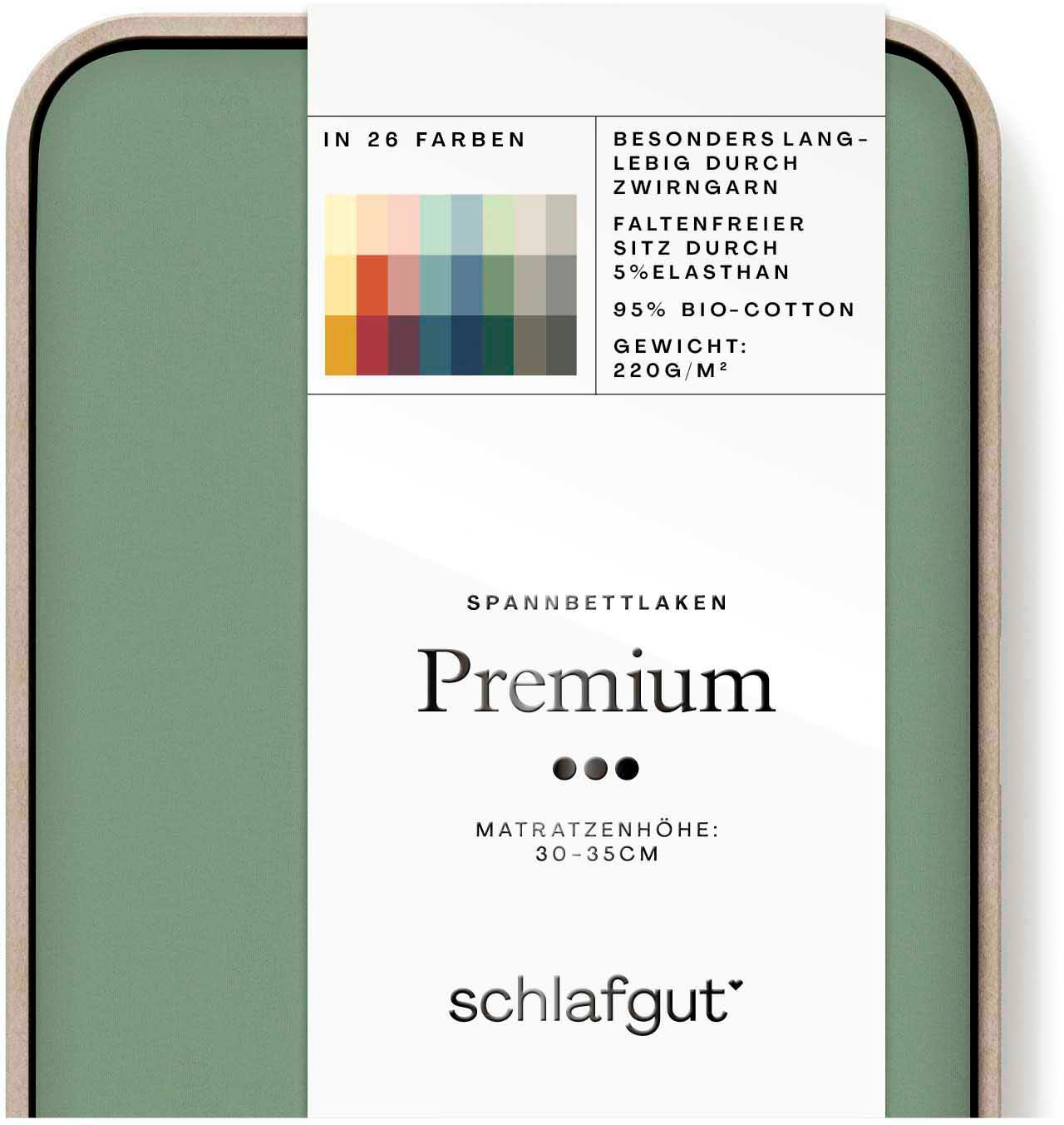 Schlafgut Spannbettlaken »Premium«, Zero Waste Verpackung, PREMIUM Qualität