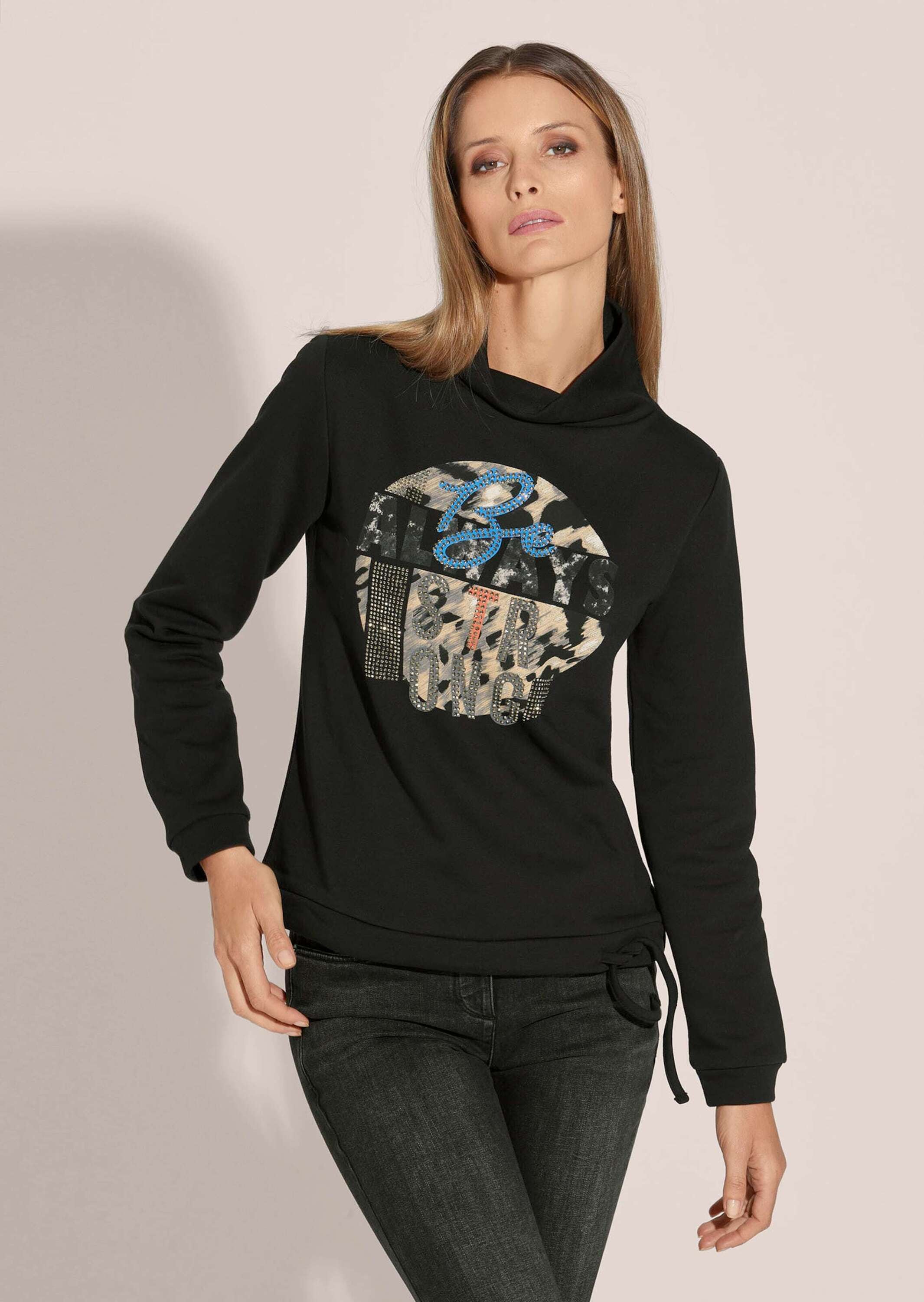 MADELEINE Langarmshirt »Sweatshirt mit PRIVACY-Logo-Print Bedrucktes Sweatshirt mit Glanzakzenten«