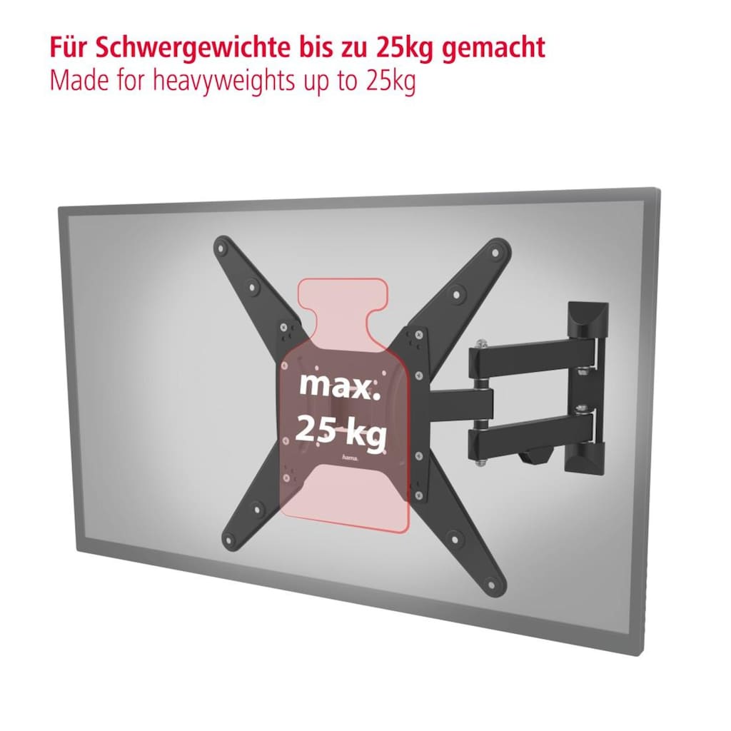 Hama TV-Wandhalterung »TV Wandhalter schwenkbar 81 - 165 cm (32" -65"l, 43", 50", 55", 75"«, bis 165 cm Zoll