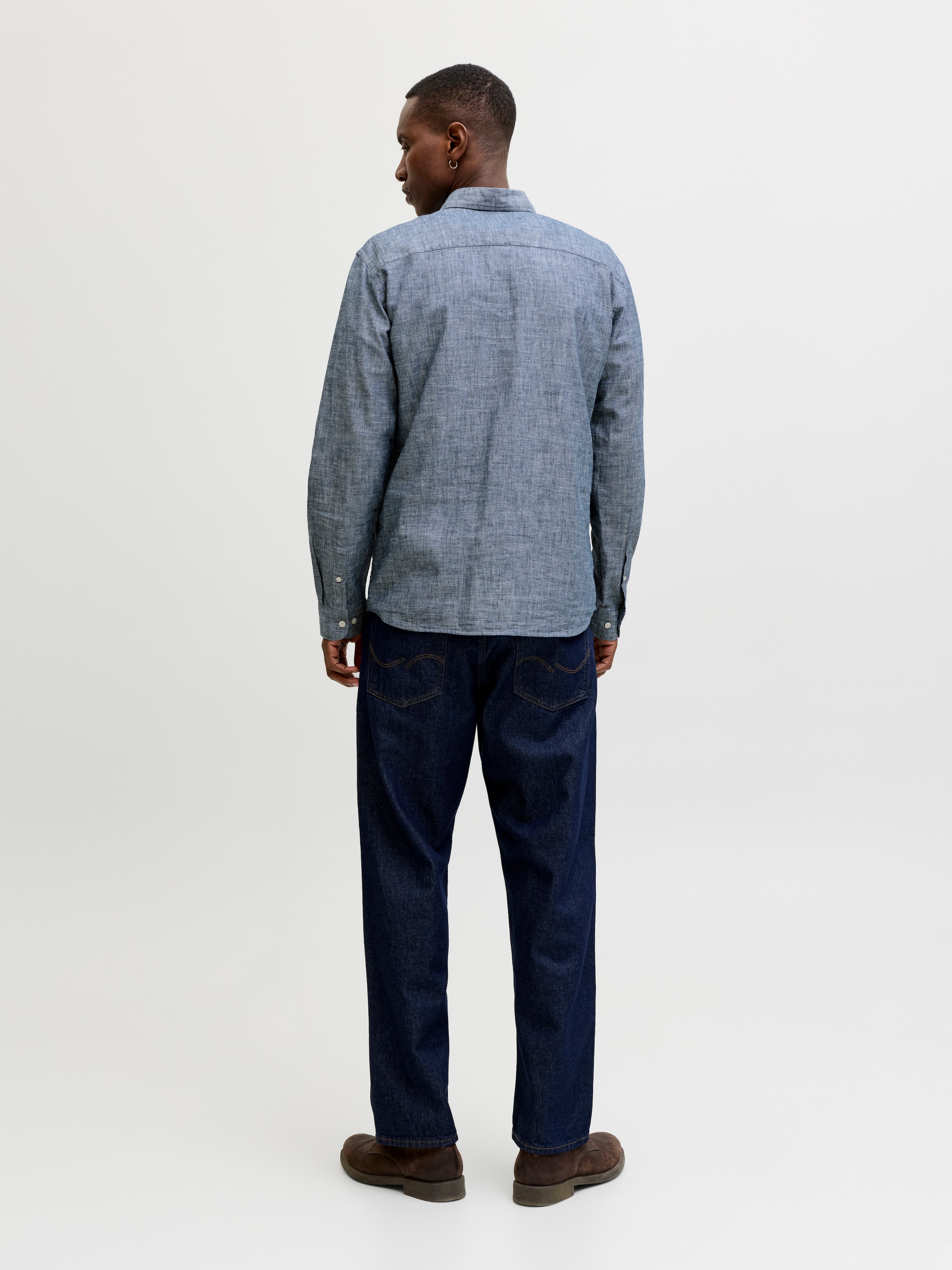 Jack & Jones Langarmhemd »JPRBLUSUMMER LINEN BLEND SHIELD LS SHIRT« Baumwolle mit Leinen, normal geschnitten