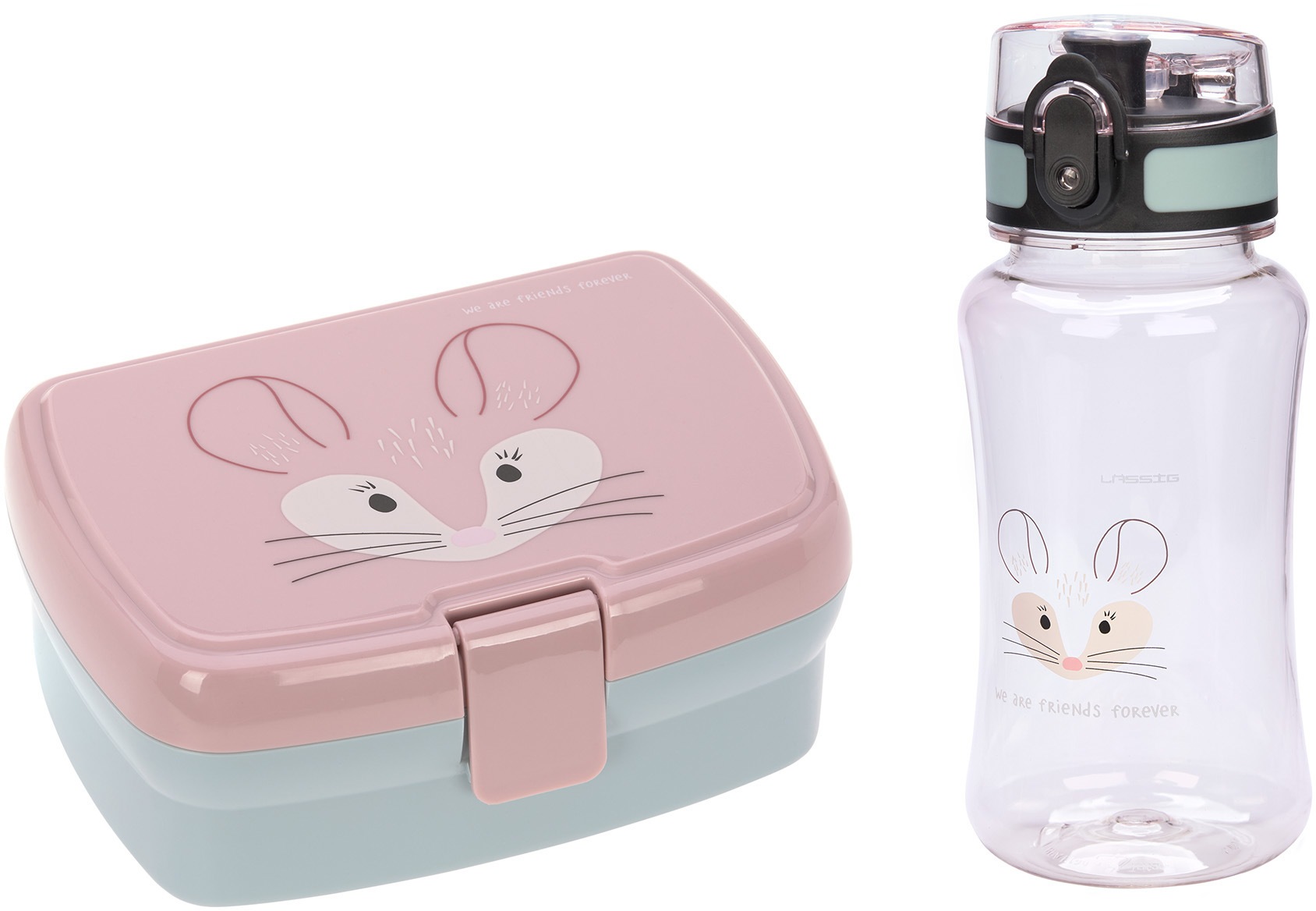 LÄSSIG Lunchbox »About Friends, Chinchilla«, (Set, 2 tlg.), mit Trinkflasche