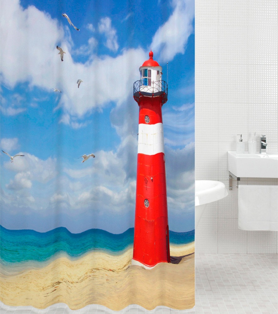 Sanilo Duschvorhang »Leuchtturm«, Breite 180 cm, Höhe 200 cm