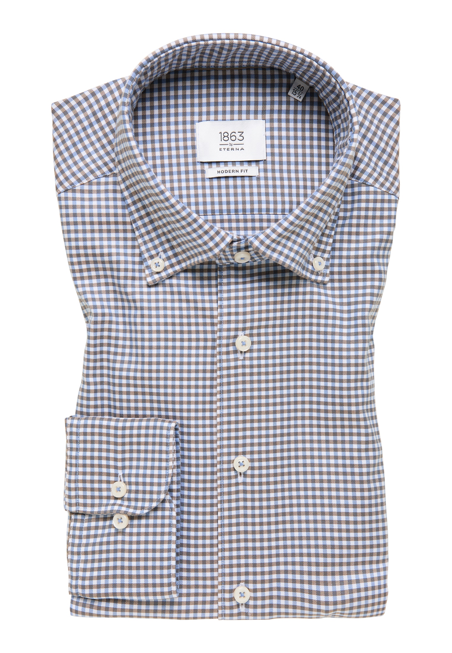 Eterna Langarmhemd »MODERN FIT« EASY IRON (bügelleicht)