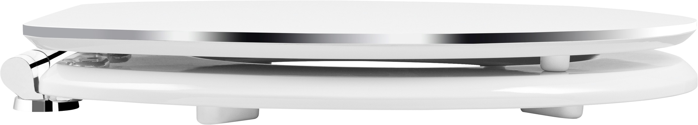 CORNAT WC-Sitz »Steel« mit silberfarbener Edelstahlkante