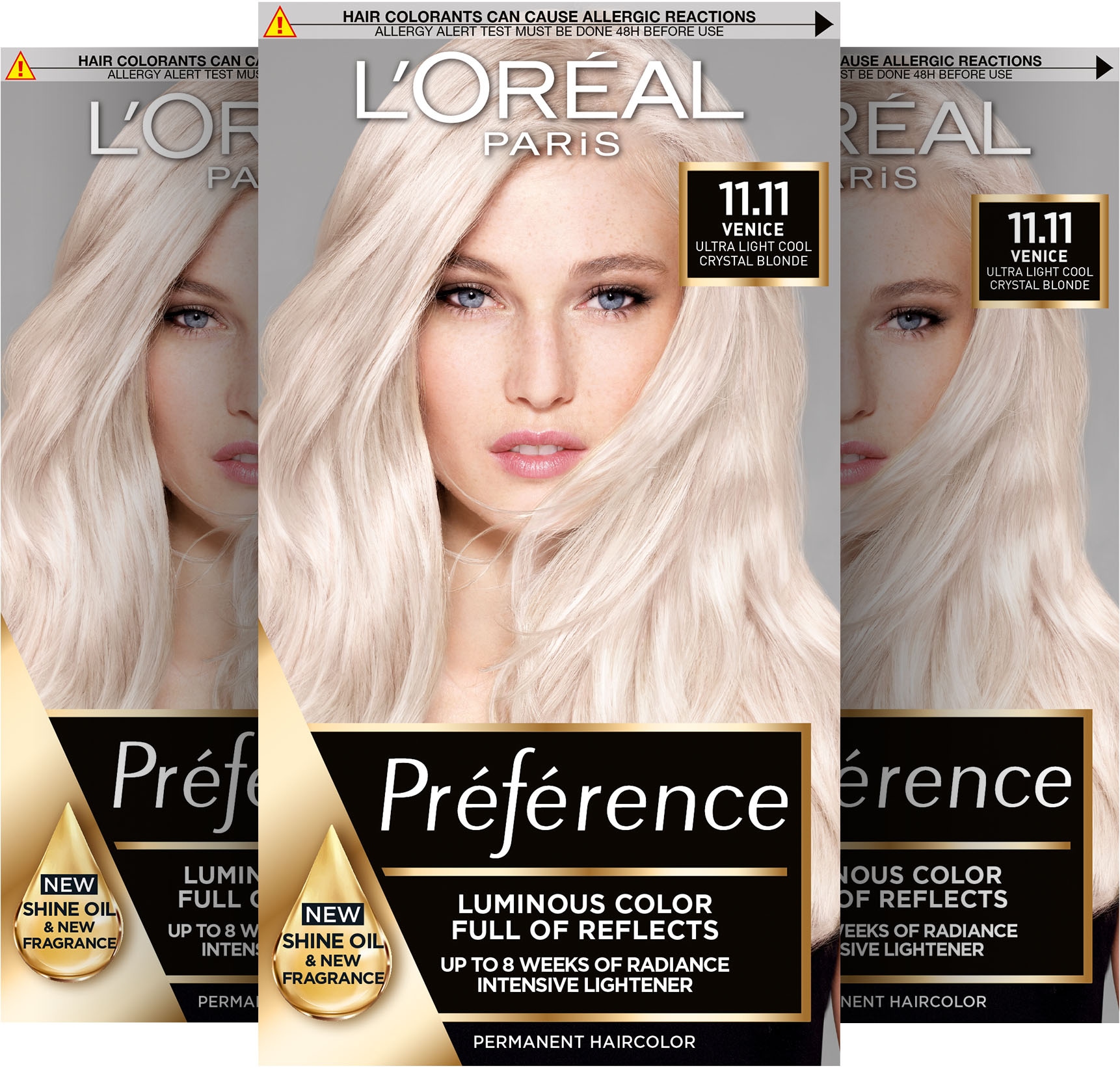 L'ORÉAL PARIS Coloration »L'Oréal Paris Préférence Le Blonding«, (Packung, 3 tlg.)