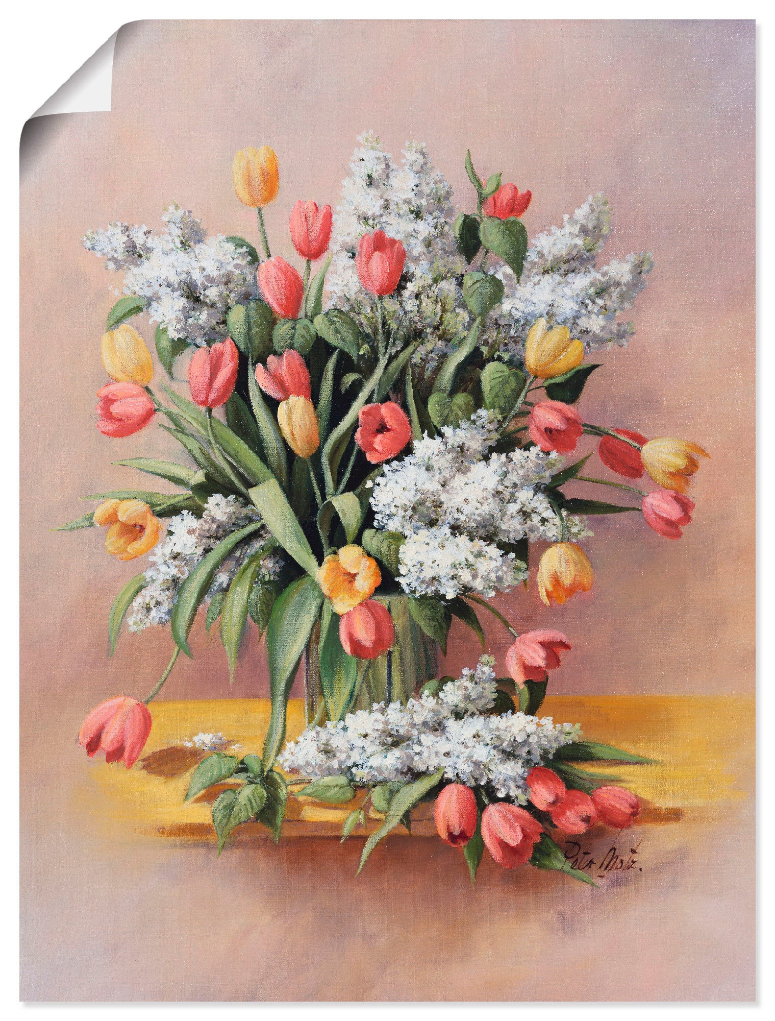 Artland Wandbild »Tulpen II«, Blumen, (1 St.), in vielen Größen & Produktarten -Leinwandbild, Poster, Wandaufkleber / Wandtattoo auch für Badezimmer geeignet
