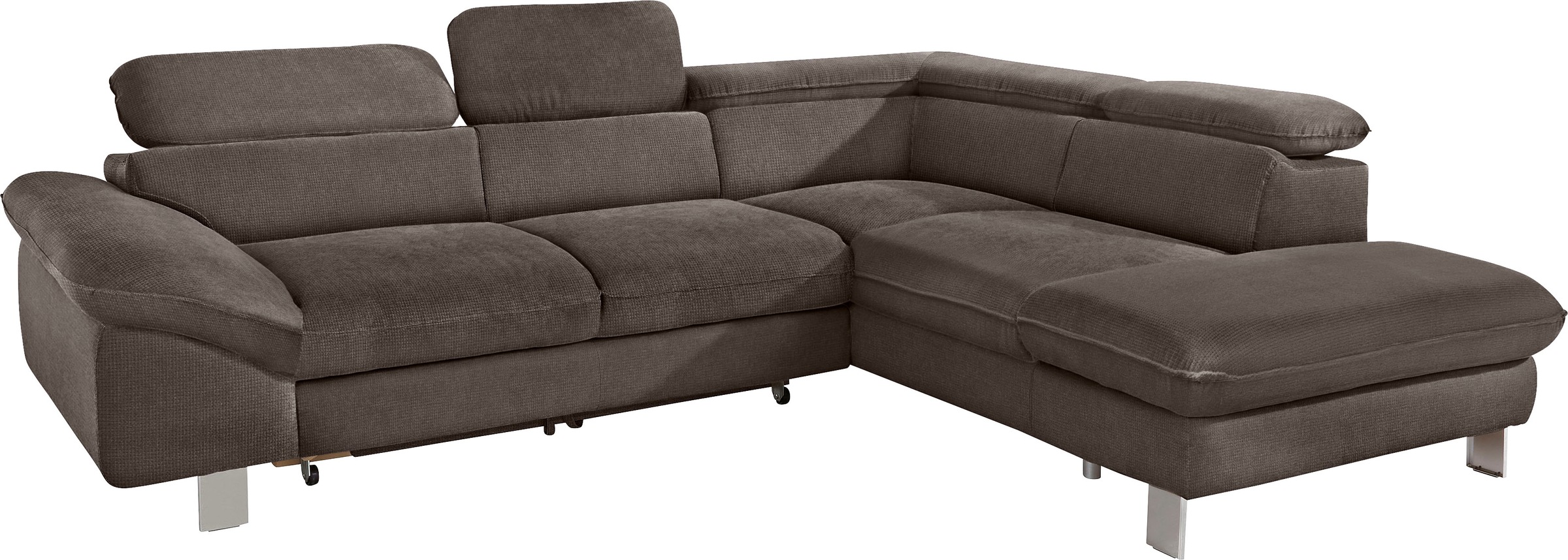 COTTA Polstergarnitur »Driver L-Form«, (Set, 2 tlg.), Set bestehend aus: Ecksofa mit Kopfteilverstellung & Hocker
