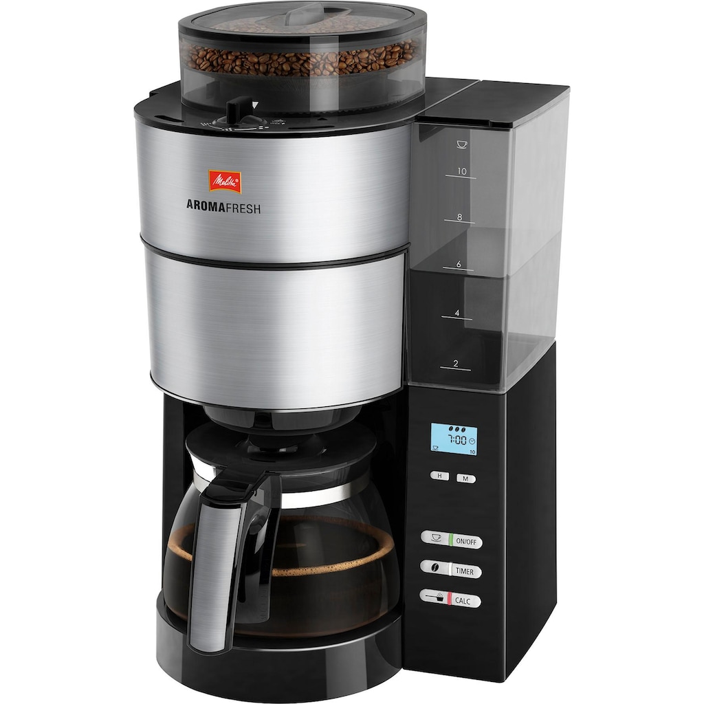 Melitta Kaffeemaschine mit Mahlwerk »AromaFresh 1021-01«, Papierfilter, 1x4