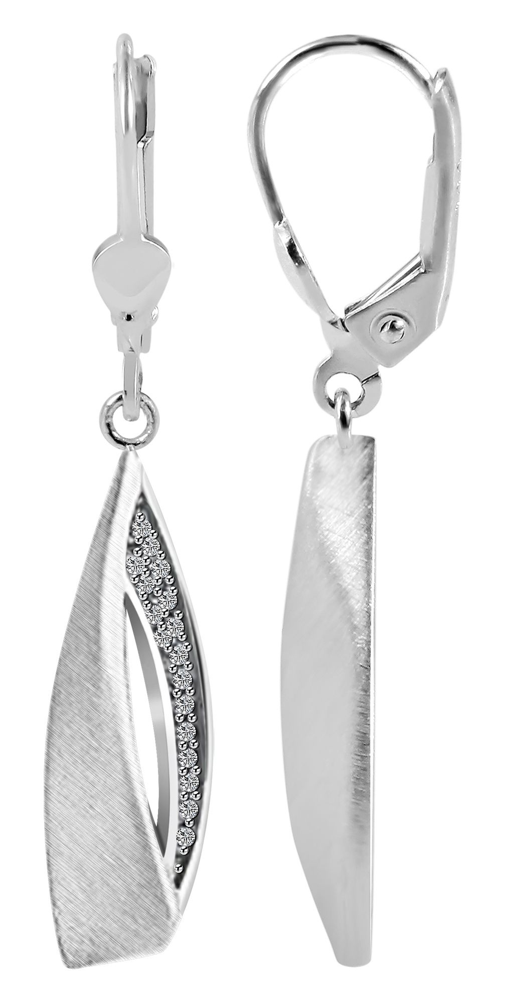 Adelia´s Paar Ohrhänger »Damen Ohrringe ¿ Ohrhänger aus 925 Silber mit Zirkonia«