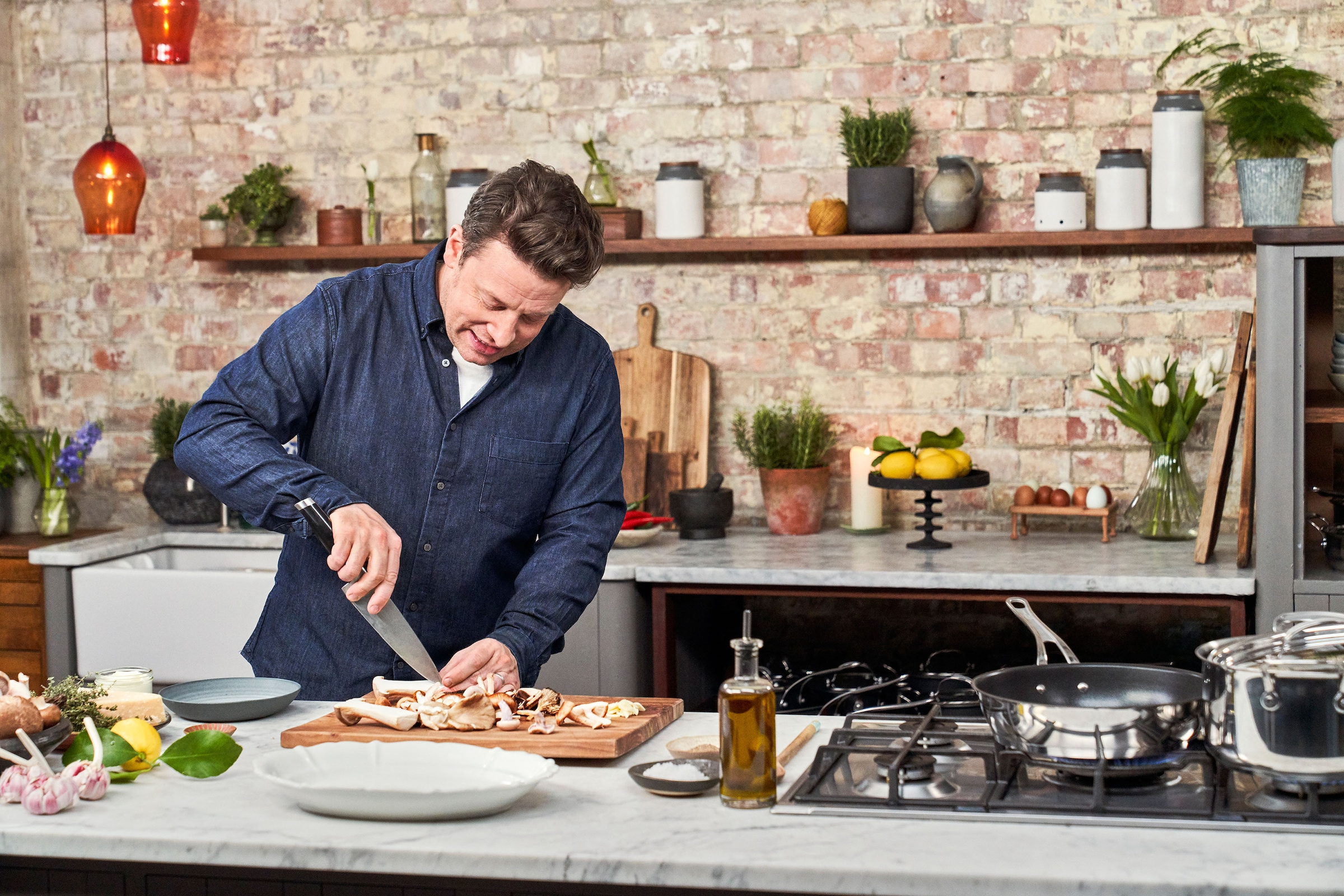 Tefal Wok »Jamie Oliver Cook's Classic«, Edelstahl, (1 tlg.), Edelstahl,Antihaftversiegelung,Thermo-Signal,alle Herdarten,Induktion