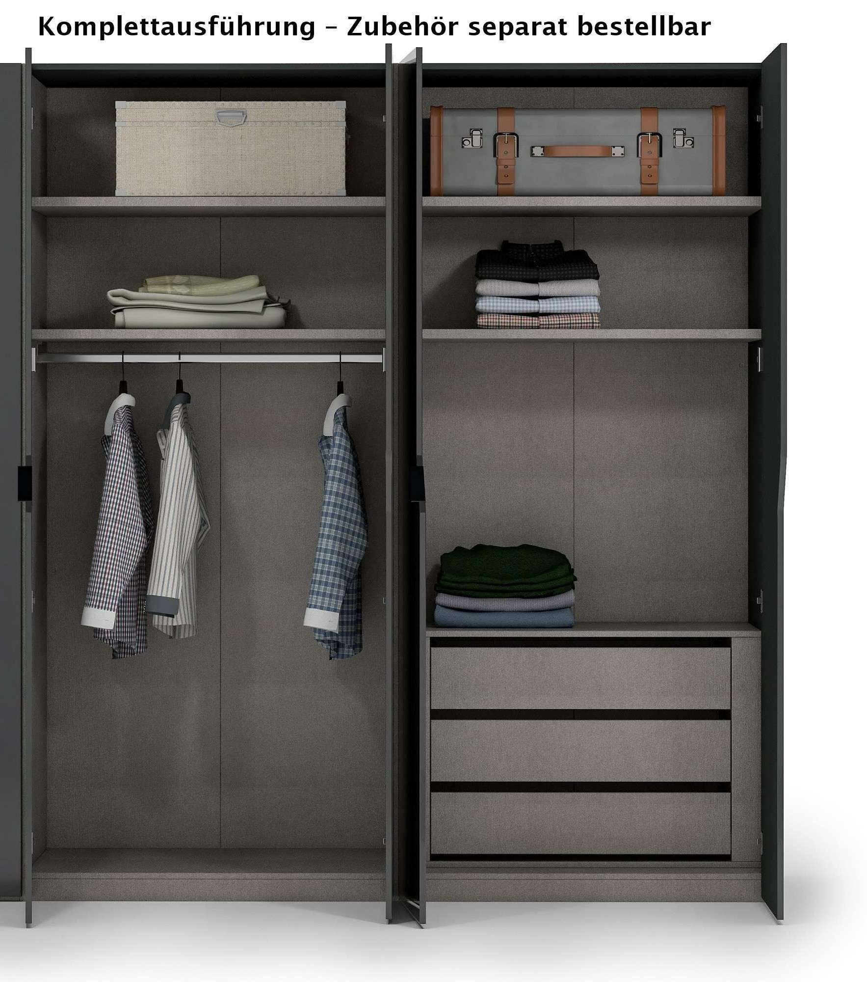 INOSIGN Kleiderschrank »AMETISTA, Drehtürenschrank, designgeformten Fronten«, Made in Italy, hochglanz lackiert, Basisausführung, Zubehör extra
