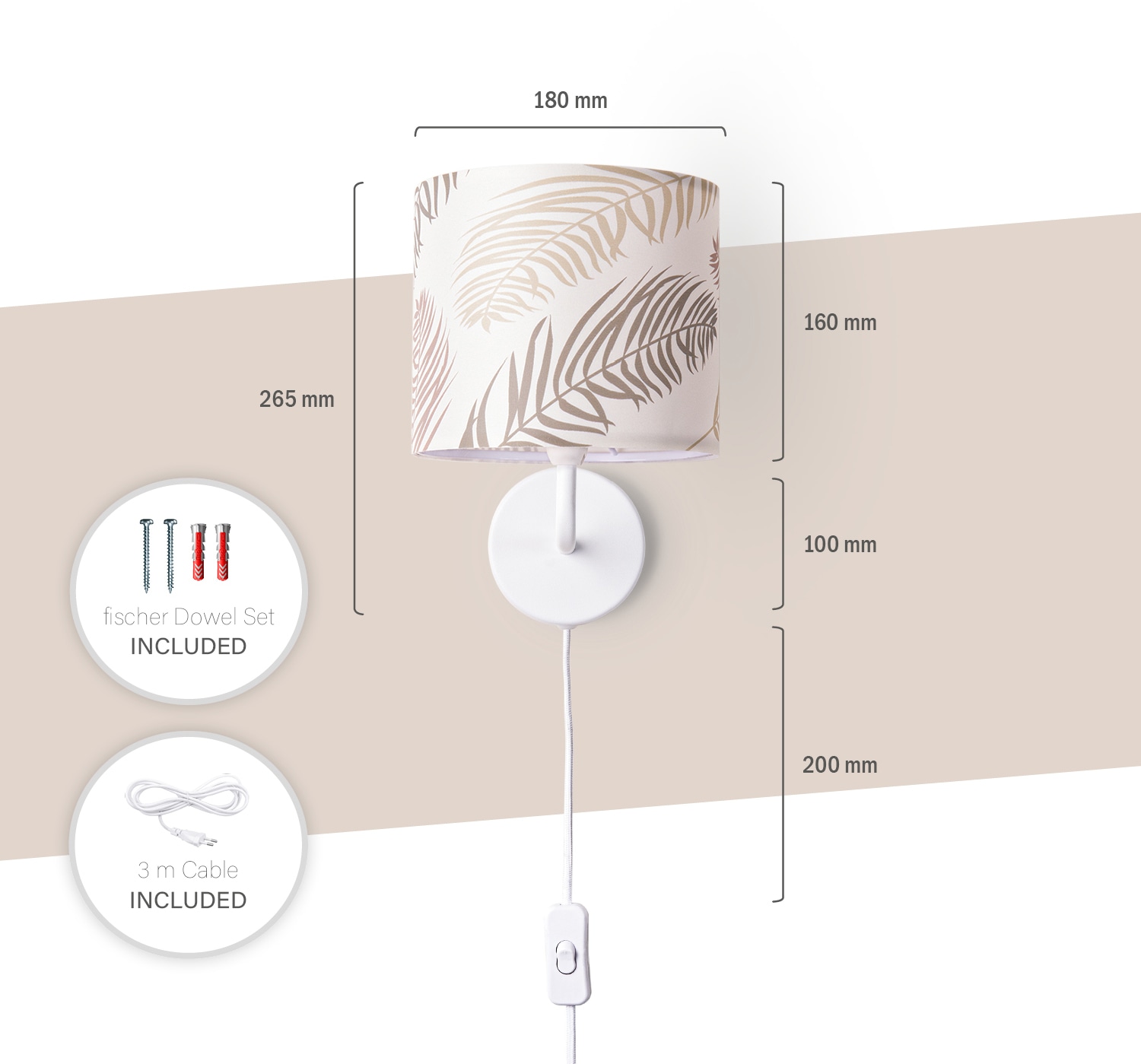 Paco Home Wandleuchte »LUCA« E14 Wandlampe Nachtlicht Kinder Deko Wohnzimmer Lampen  Innen Jungle