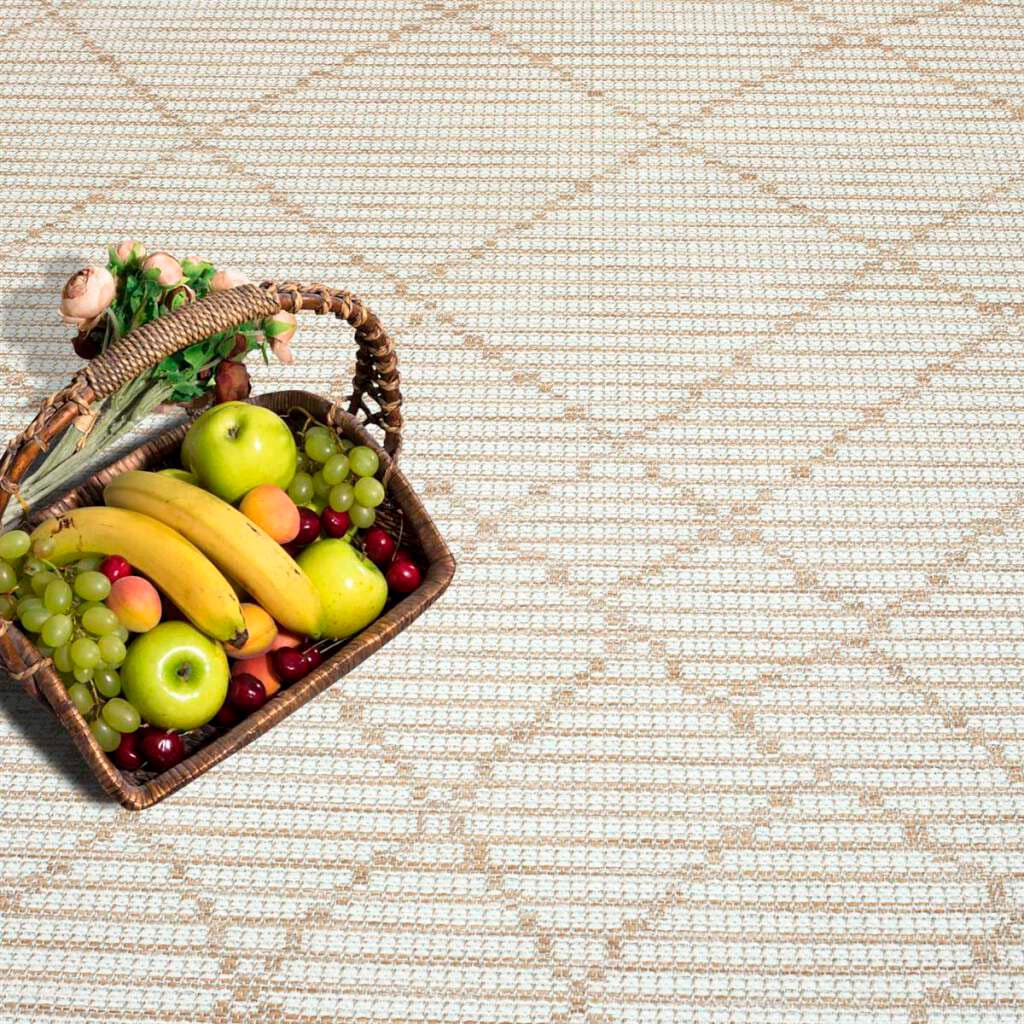 Carpet City Outdoorteppich »PALM3526« rechteckig 5 mm Höhe Wetterfest & UV-beständig, für Balkon, Terrasse, Küche, flach gewebt