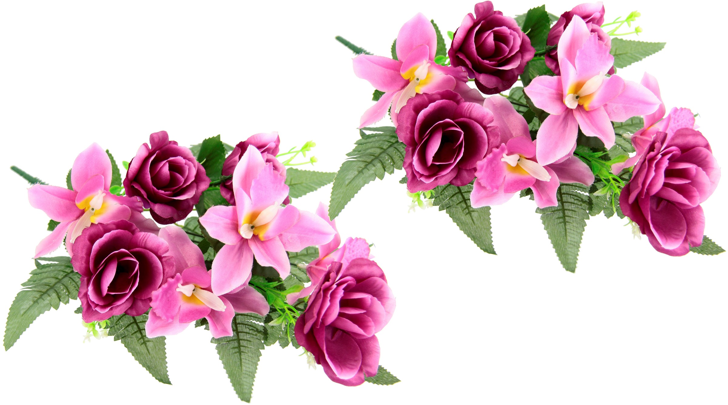 2er zum Orchideen Blumen Legen Künstliche oder OTTO Stellen Kunstblumenstrauß Kunstblume Set bestellen I.GE.A. Rosen«, »Bouquet und aus bei