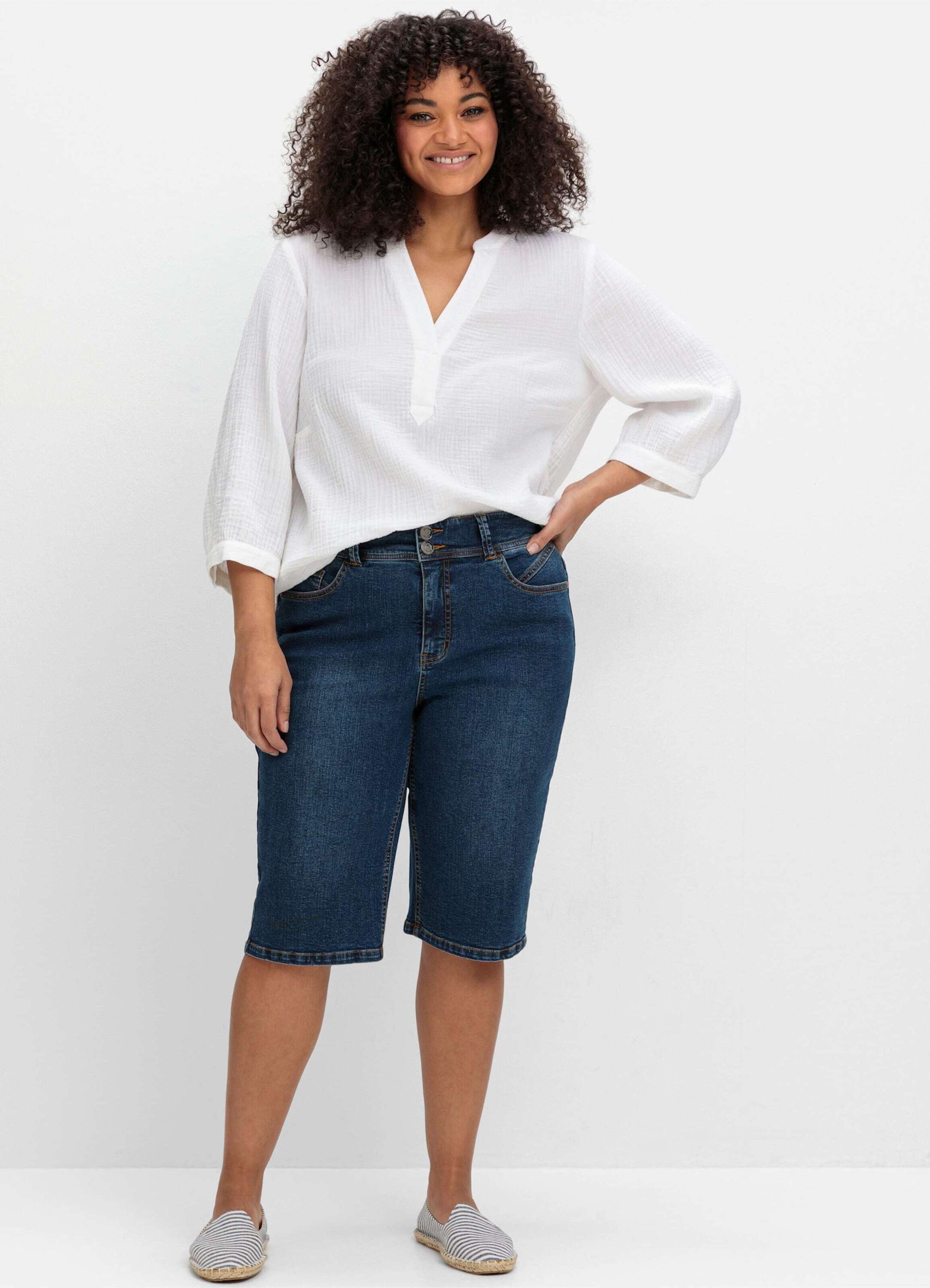 Sheego Jeansbermudas »Jeansbermudas Jeansbermudas im Curvy-Schnitt MANUELA« im Curvy-Schnitt MANUELA