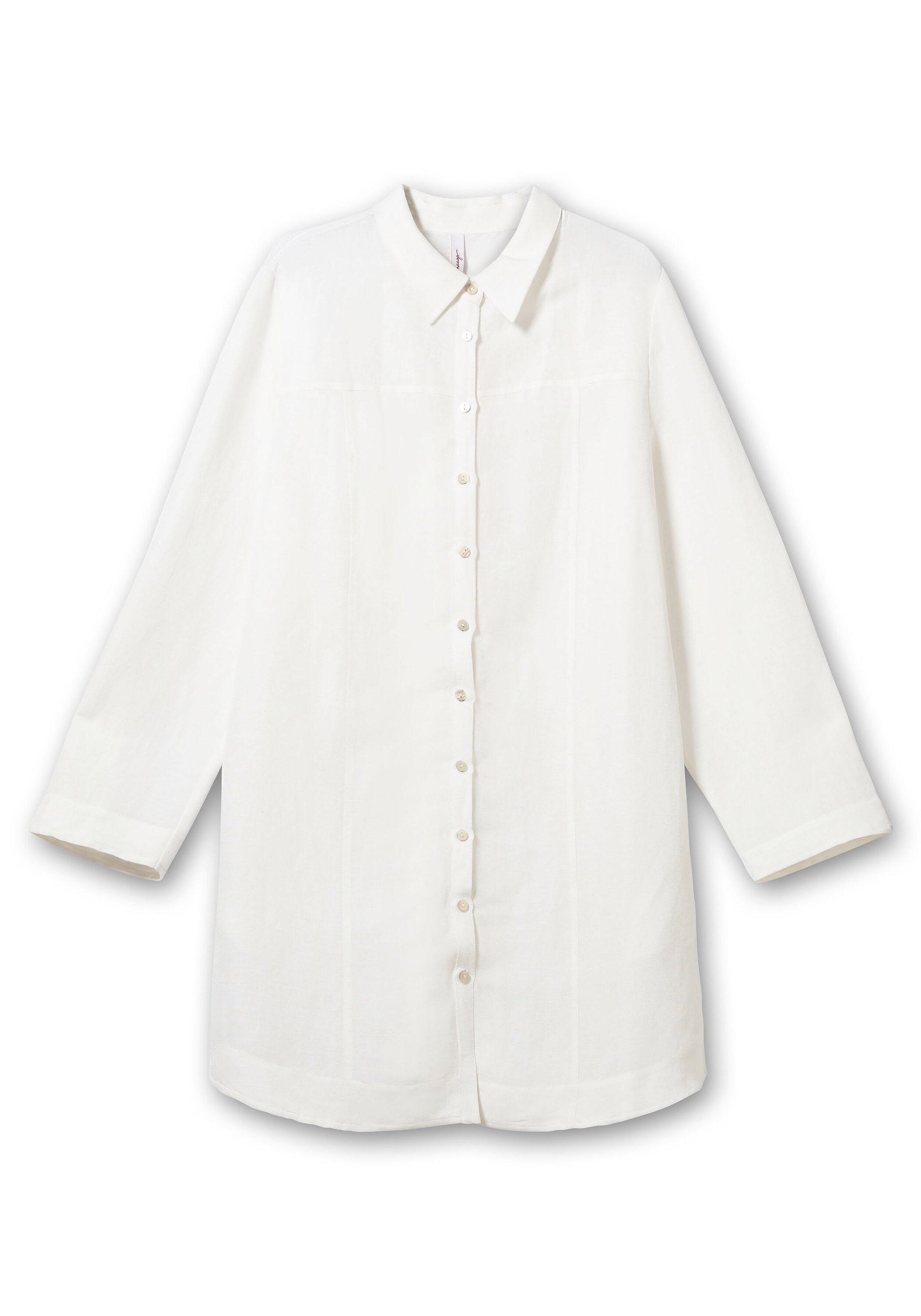 Sheego Longbluse »Longbluse in Leinenoptik, mit Gummizug hinten«