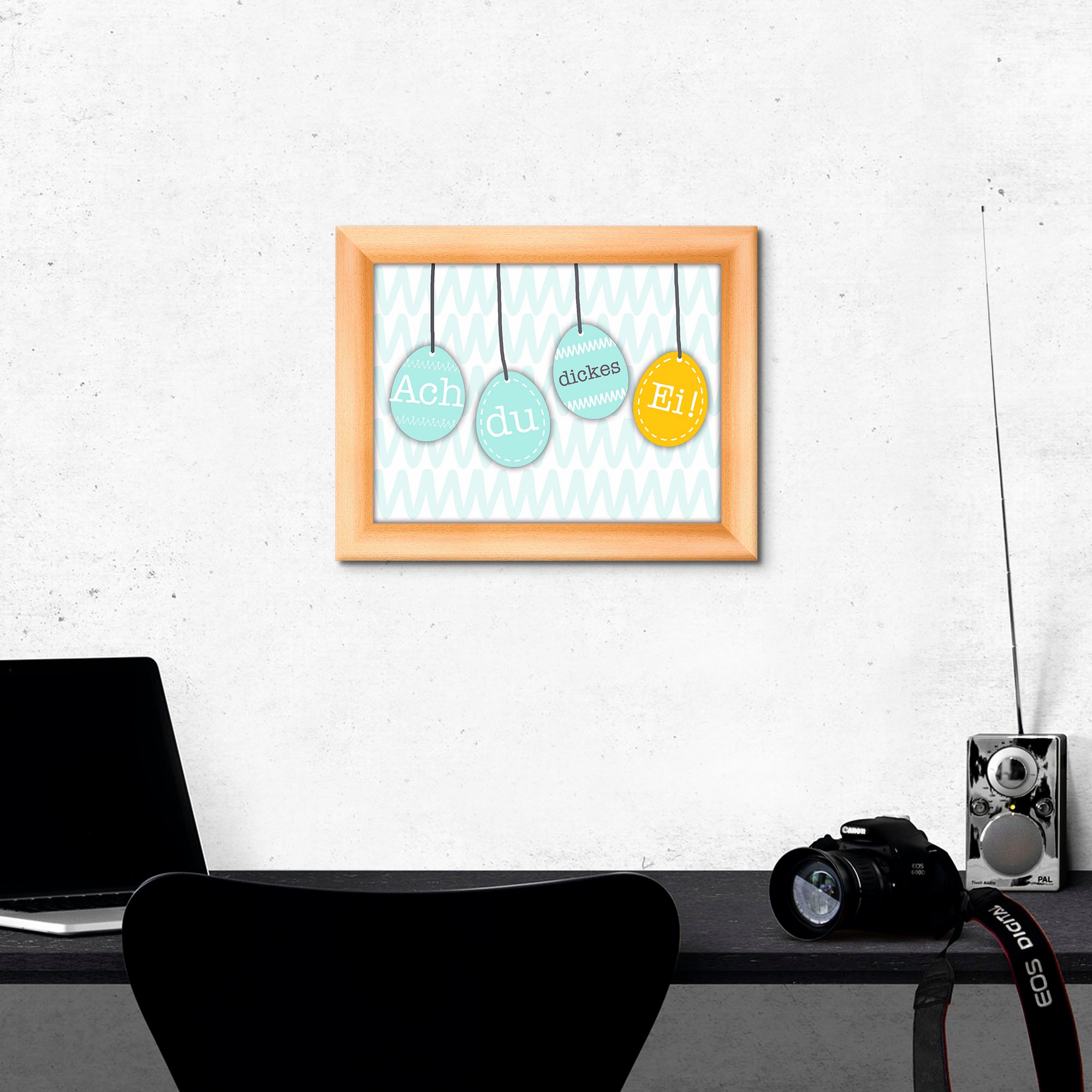 Artland Wandbild »Bunte Ostereier-Kette«, Sprüche & Texte, (1 St.)