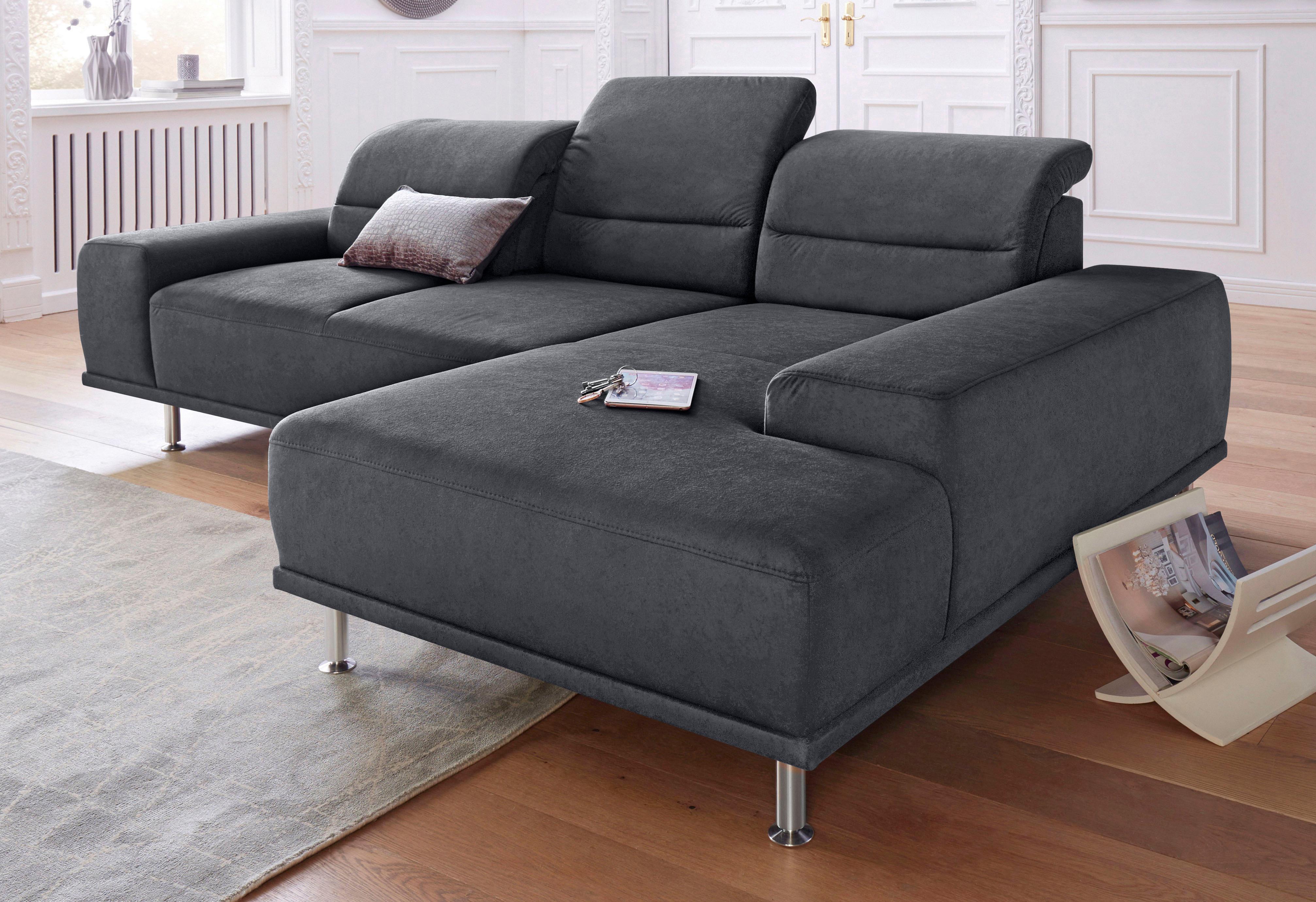 sit&more Ecksofa "Mariola L-Form" mit Recamiere und Federkern, inklusive Sitztiefenverstellung