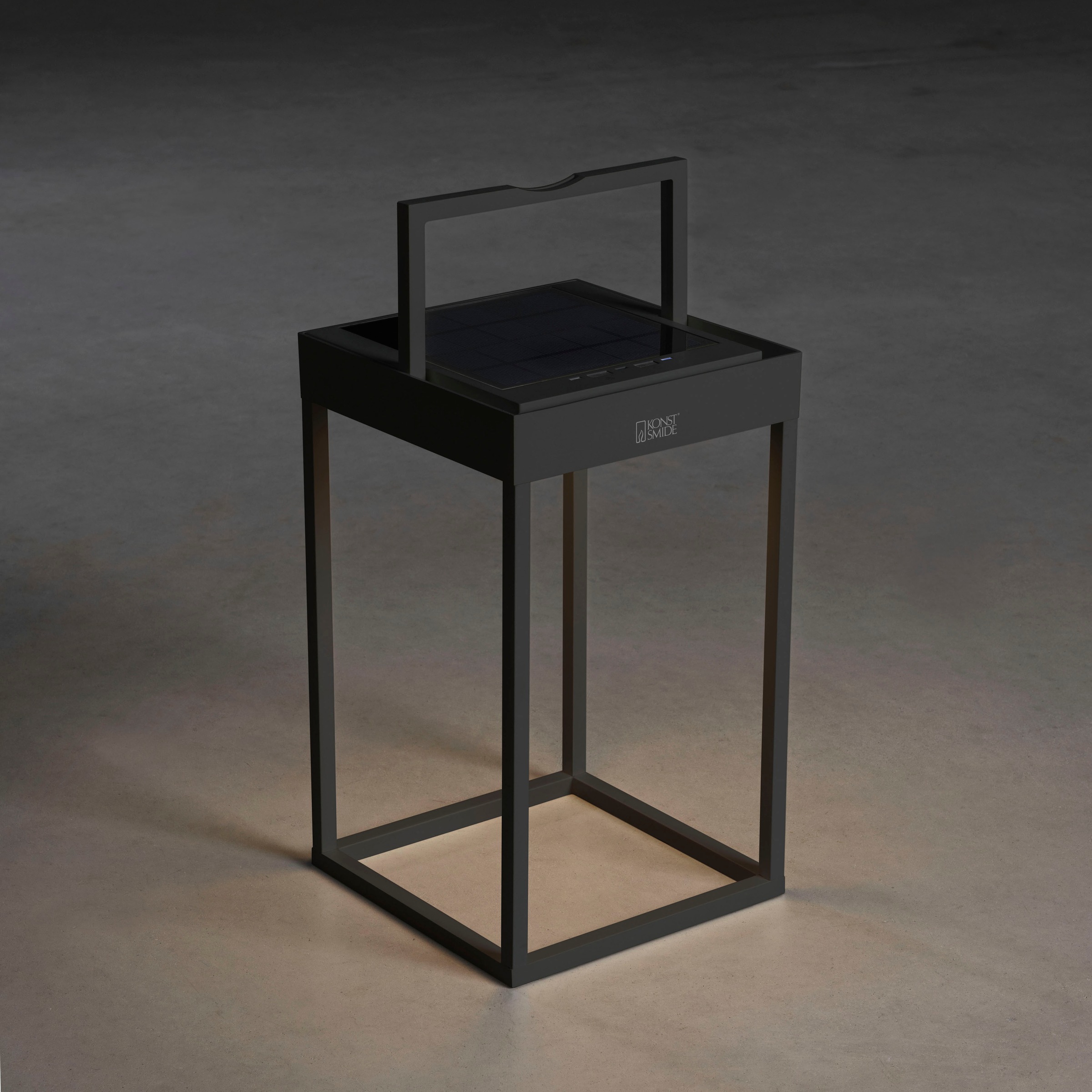 Konstsmide LED Laterne »Portofino« LED-Modul 2 Stk. Warmweiß Portofino LED Solar/USB-Laterne in schwarz, Größe Höhe: 30 cm