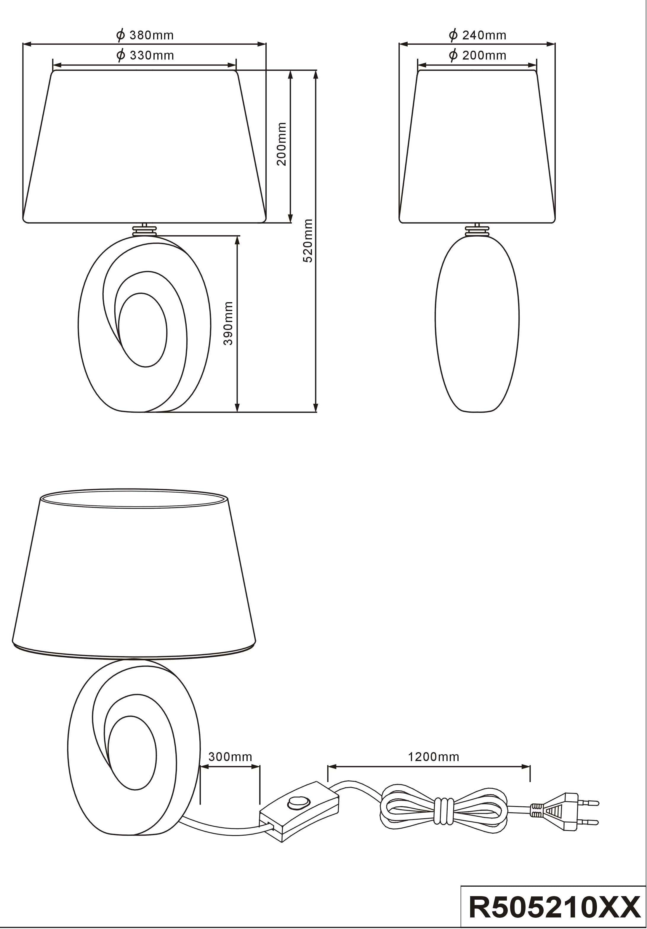 TRIO Leuchten Schreibtischlampe »Taba«, 1 flammig-flammig, Nachttischlampe, Tischlampe  golfarbig, Stoffschirm in schwarz/gold bei OTTO