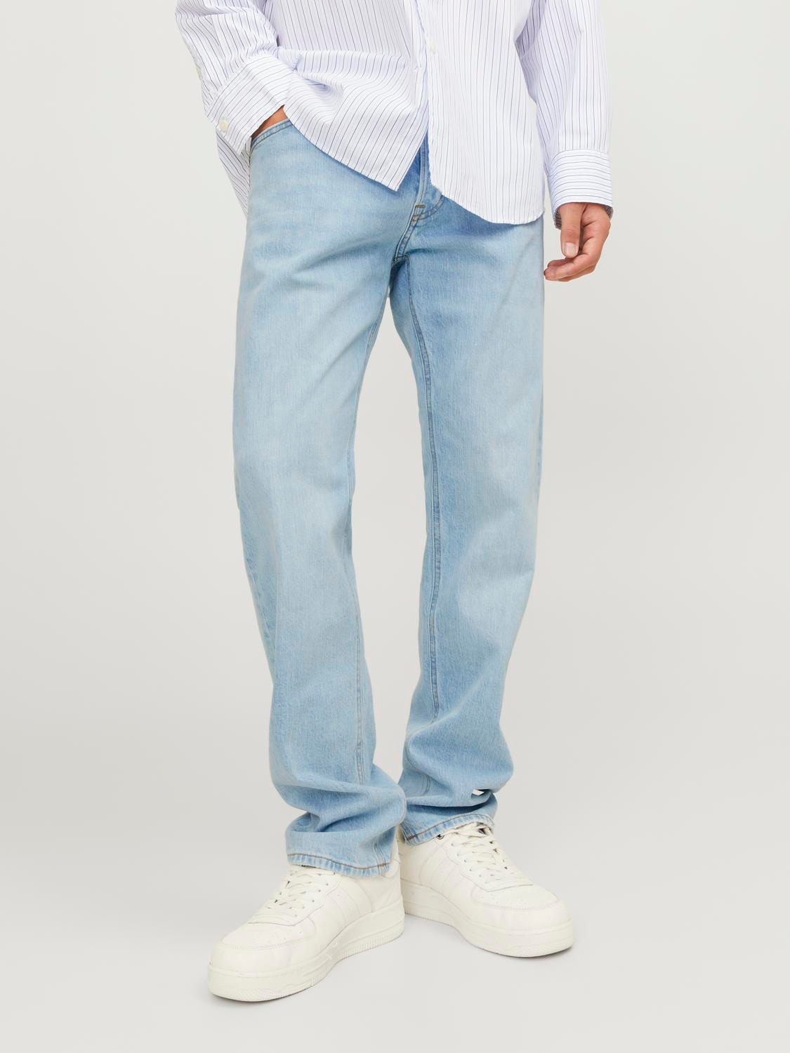 Jack & Jones Tapered-fit-Jeans »JJIMIKE aus elastischem Material und Used-Waschung«, Denim/Jeans, modisch, bequem, Baumwollmischung