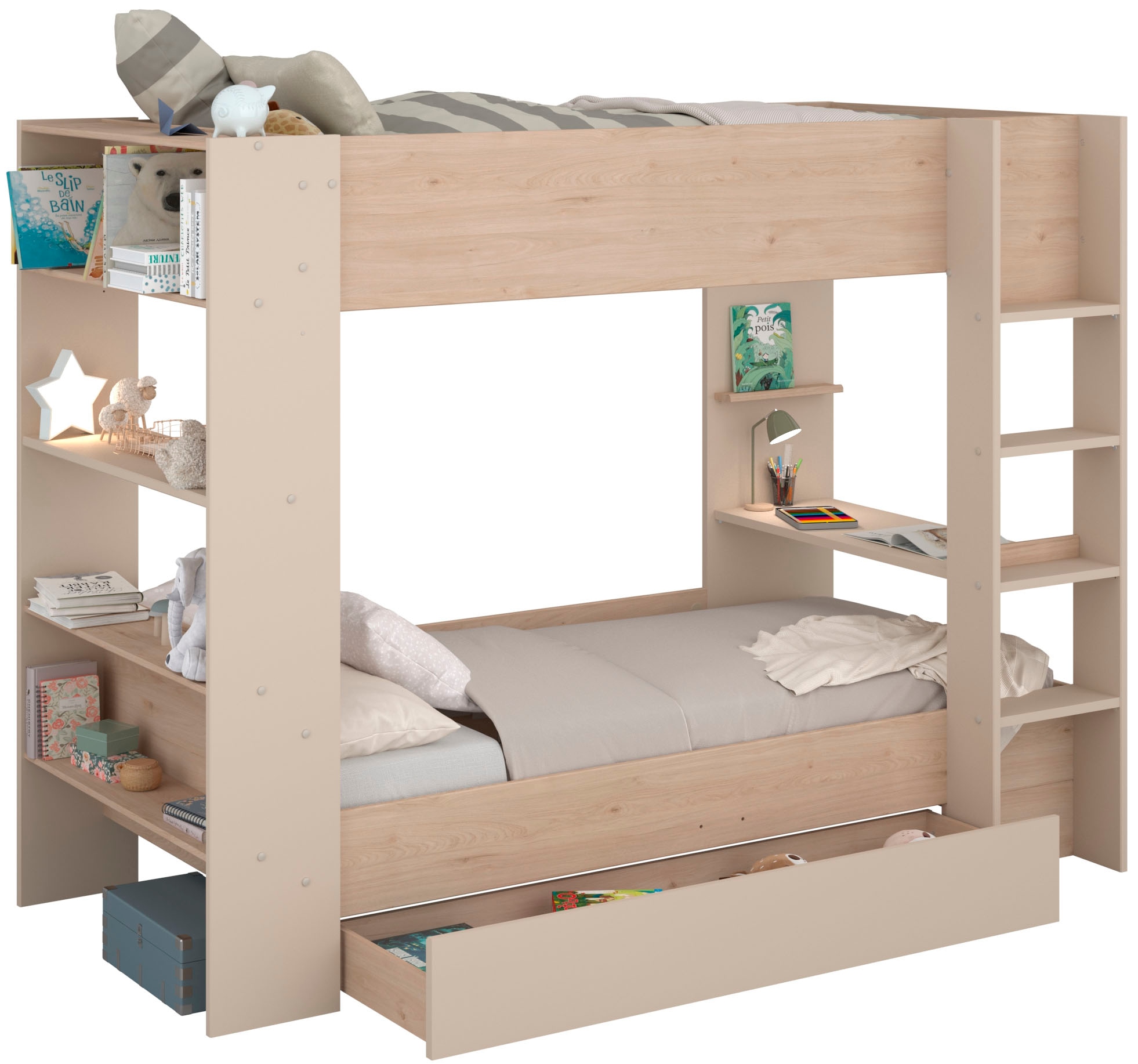 Parisot Etagenbett »Oasis 1« Set,  4 Stellvarianten möglich, incl. 2 x Matratzenauflagen