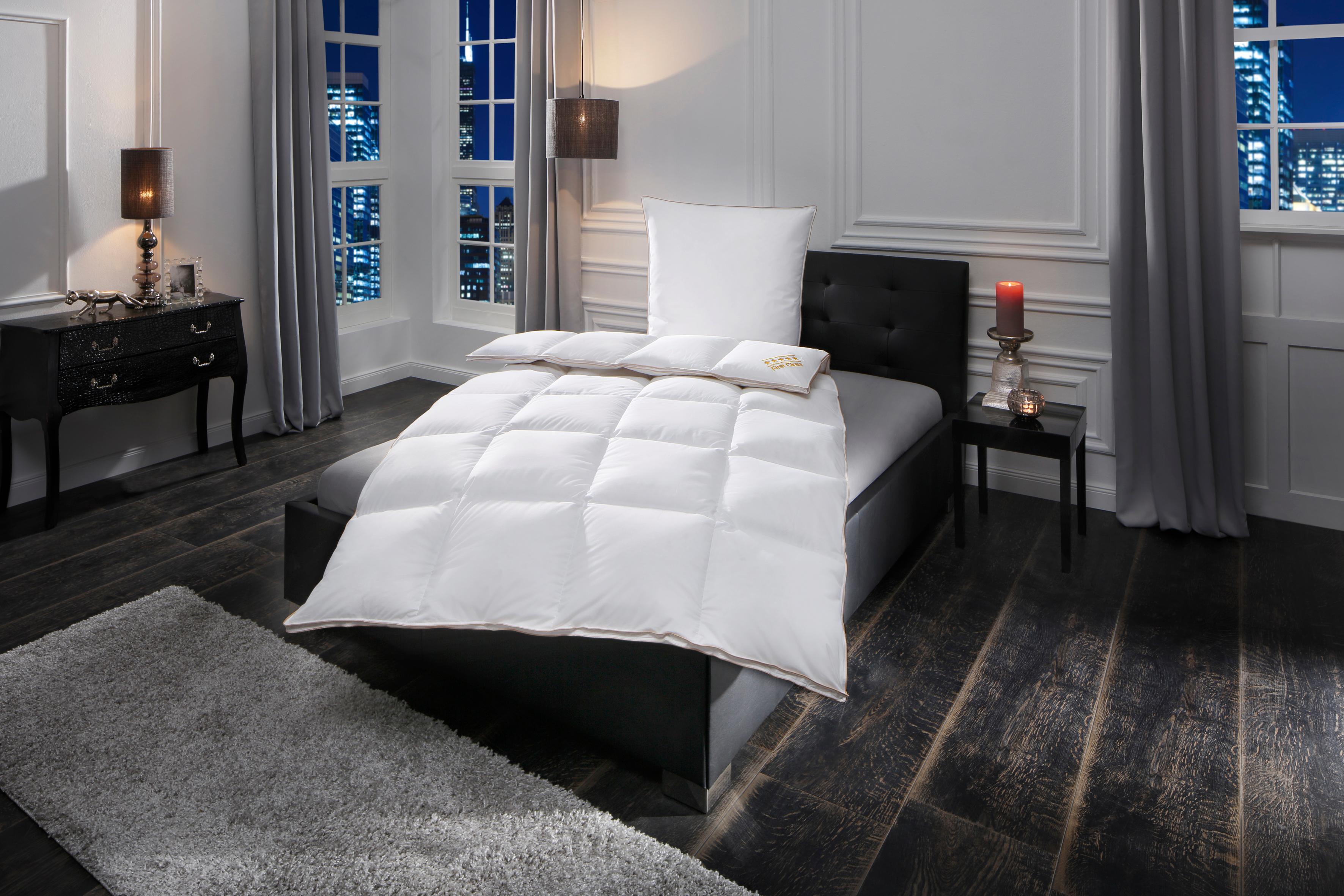 Obb Daunenbettdecke + Federkissen »Emilias« Bettwaren-Set in weiß, Größe B/L: 80 cm x 80 cm Anzahl Teile 1