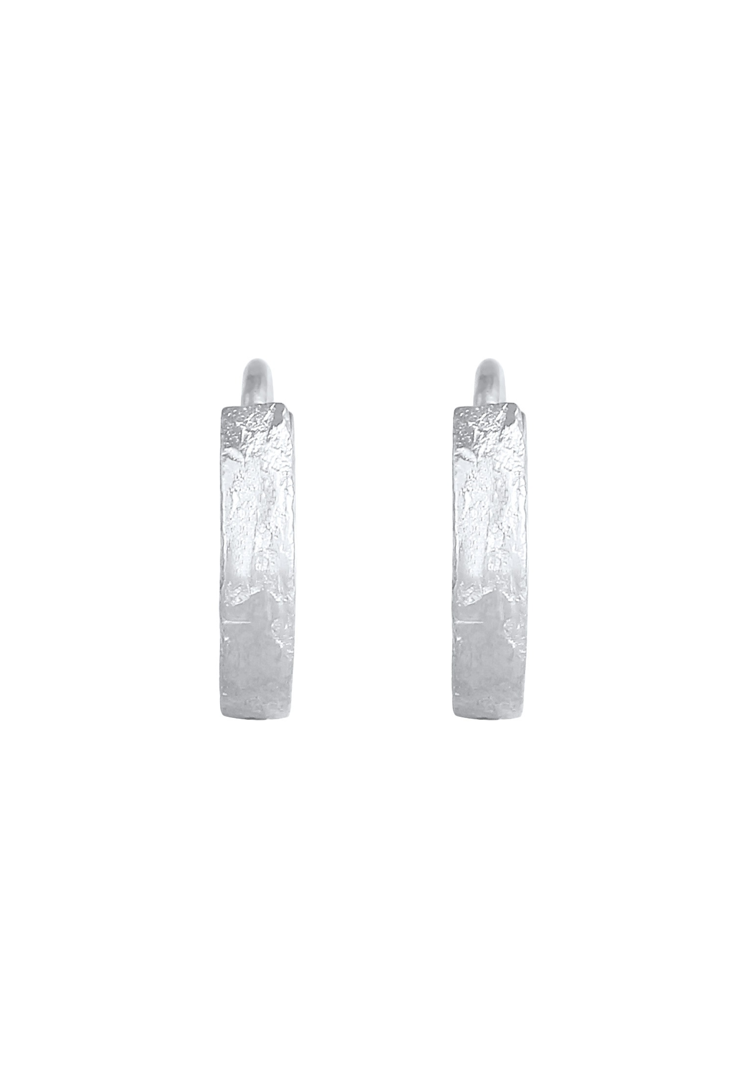 Elli Paar Creolen »Ohrringe Creolen Struktur Organic Basic Klein 925 Silber«