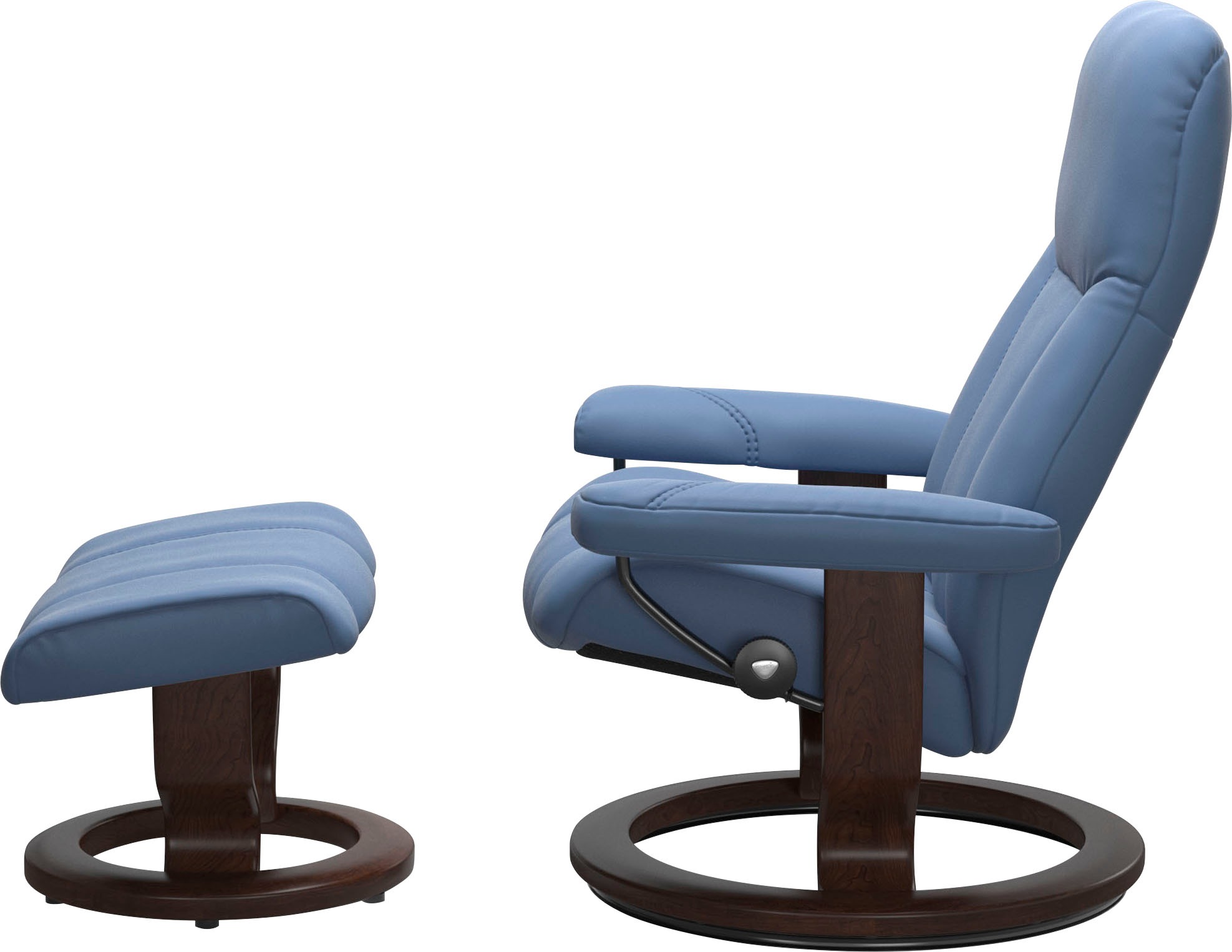 Stressless® Relaxsessel »Consul«, (Set, Relaxsessel mit Hocker), mit Hocker, mit Classic Base, Größe M, Gestell Braun