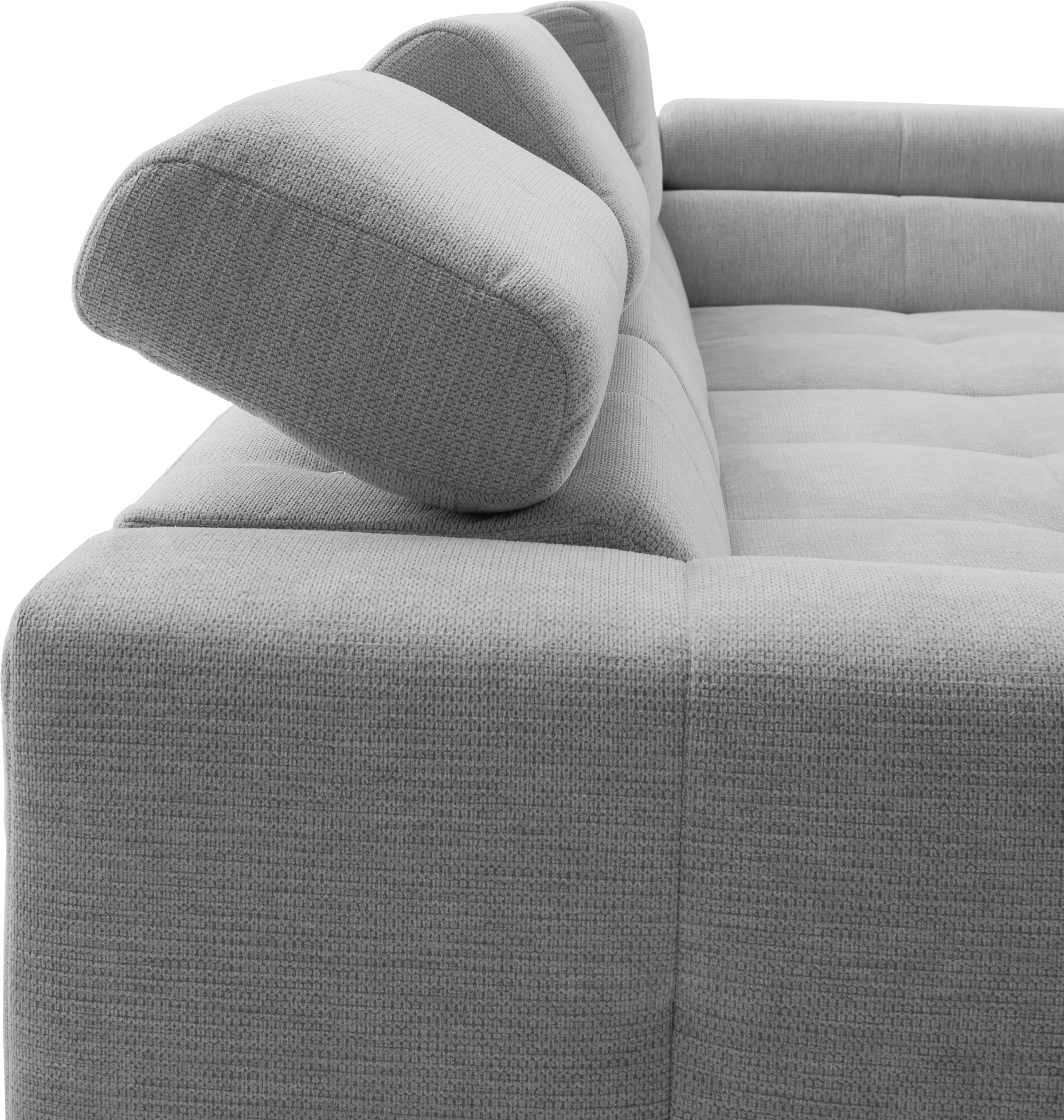 Home affaire Ecksofa »Claya Move, L-Form, Kopf- & Rückenverstellung, Breite 282 cm« Moderne Steppung, weicher Polsteraufbau & saugroboterfreundliche Höhe